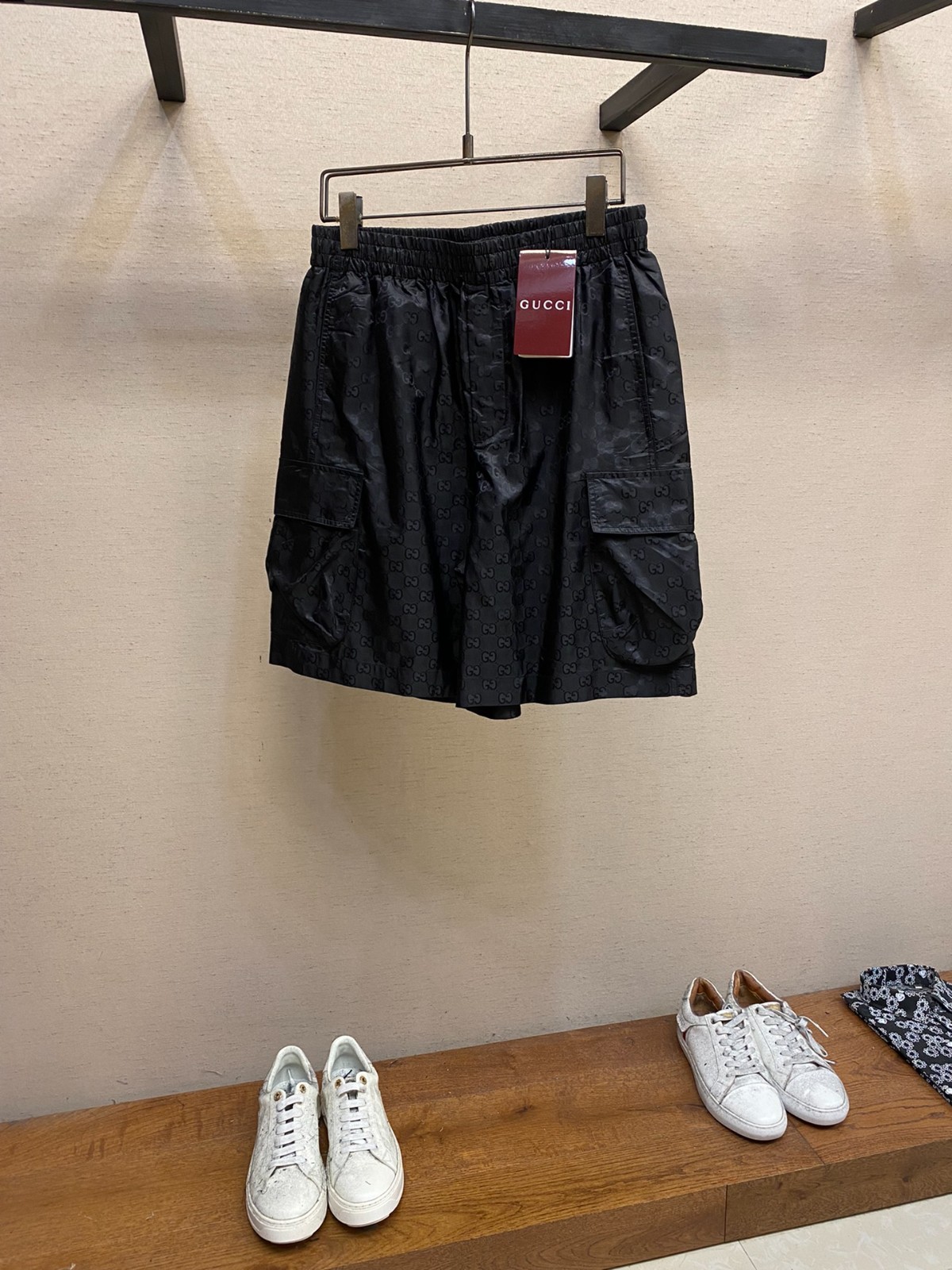 軽量 GG ナイロン ジャカード ショートパンツ グッチ パンツ コピー ショーツ