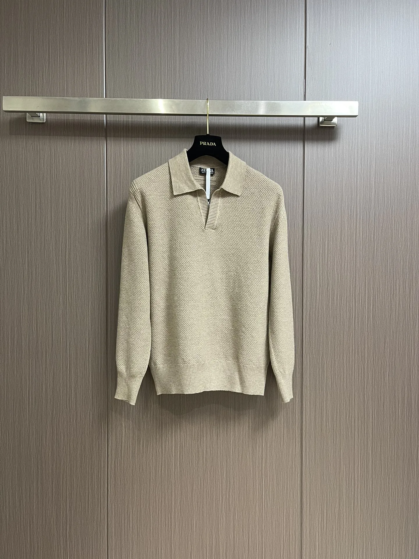カシミヤ ニット ポロシャツ エルメネジルド・ゼニア ニット コピー カーキ カシミヤ ニット ポロシャツ エルメネジルド・ゼニア ニット コピー カーキ