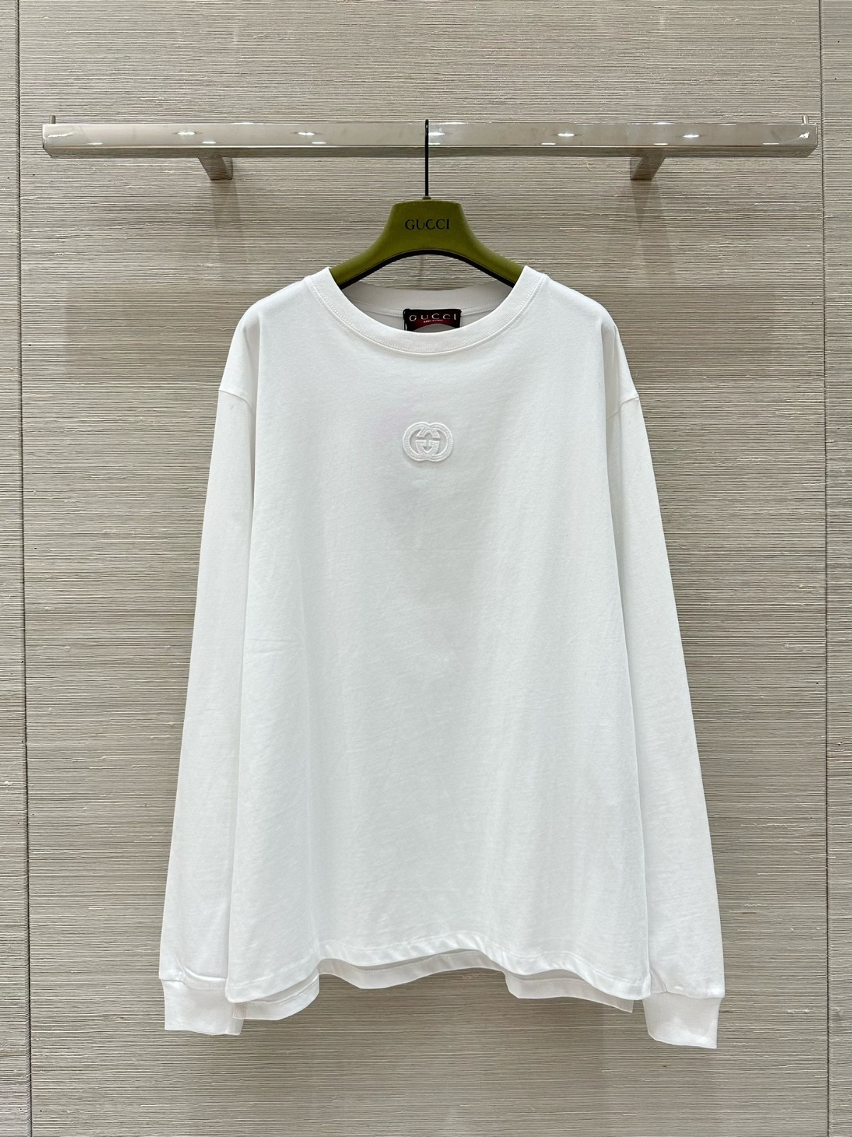 インターロッキングG コットン 長袖Tシャツ グッチ Tシャツ コピー 合わせやすい