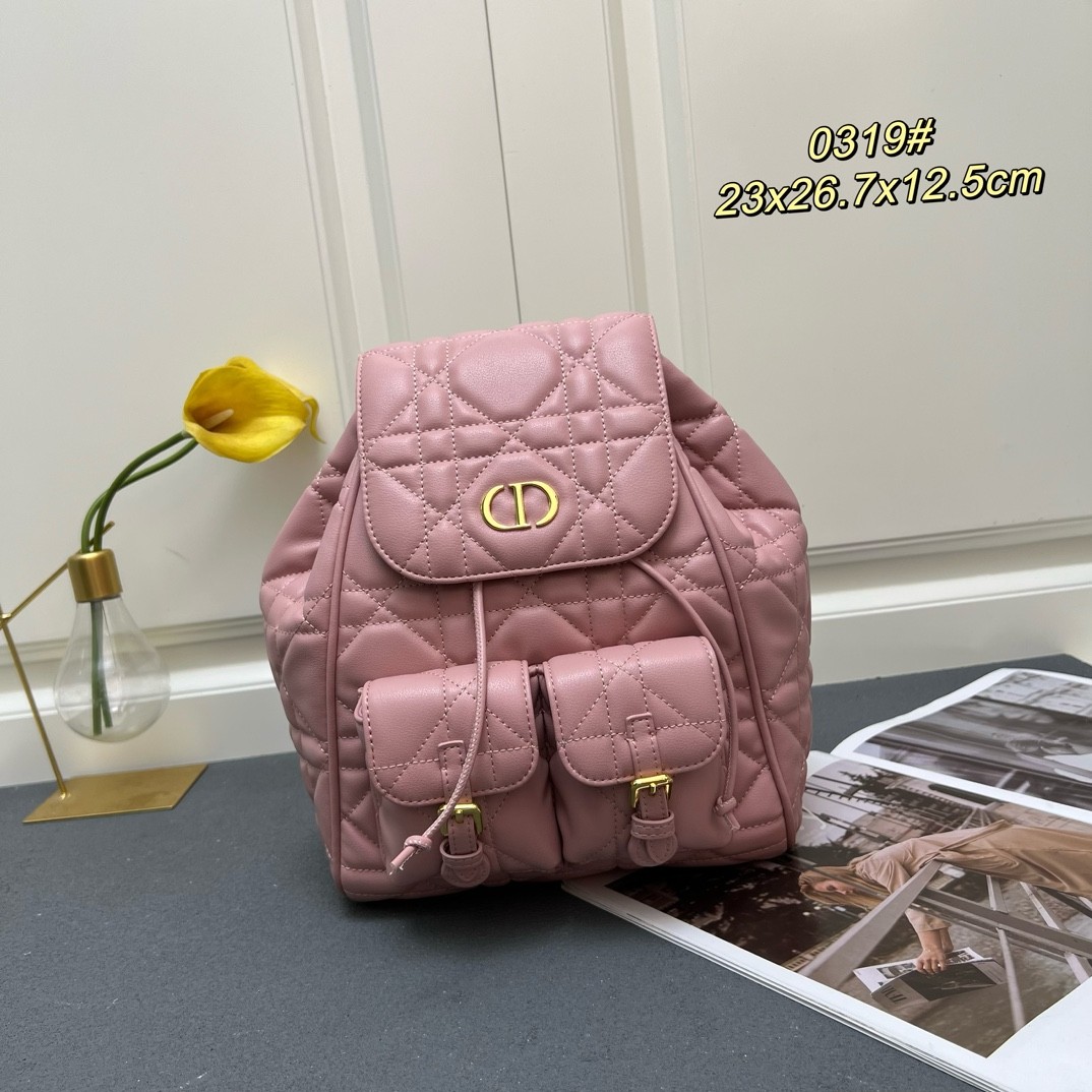 Dior Caro バックパック ミディアム クリスチャン・ディオール バッグ コピー ピンク