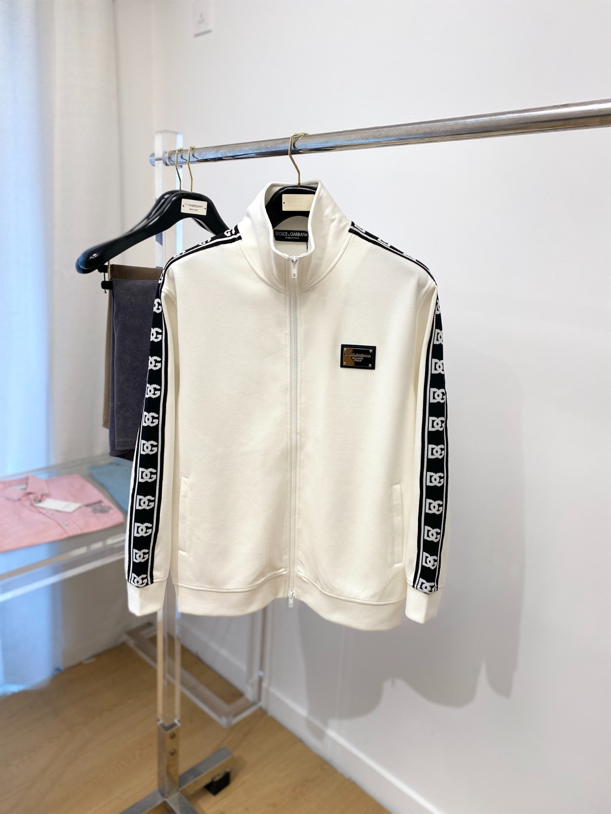 カジュアル コットン トラックジャケット ドルチェ&ガッバーナ ジャケット コピー ホワイト