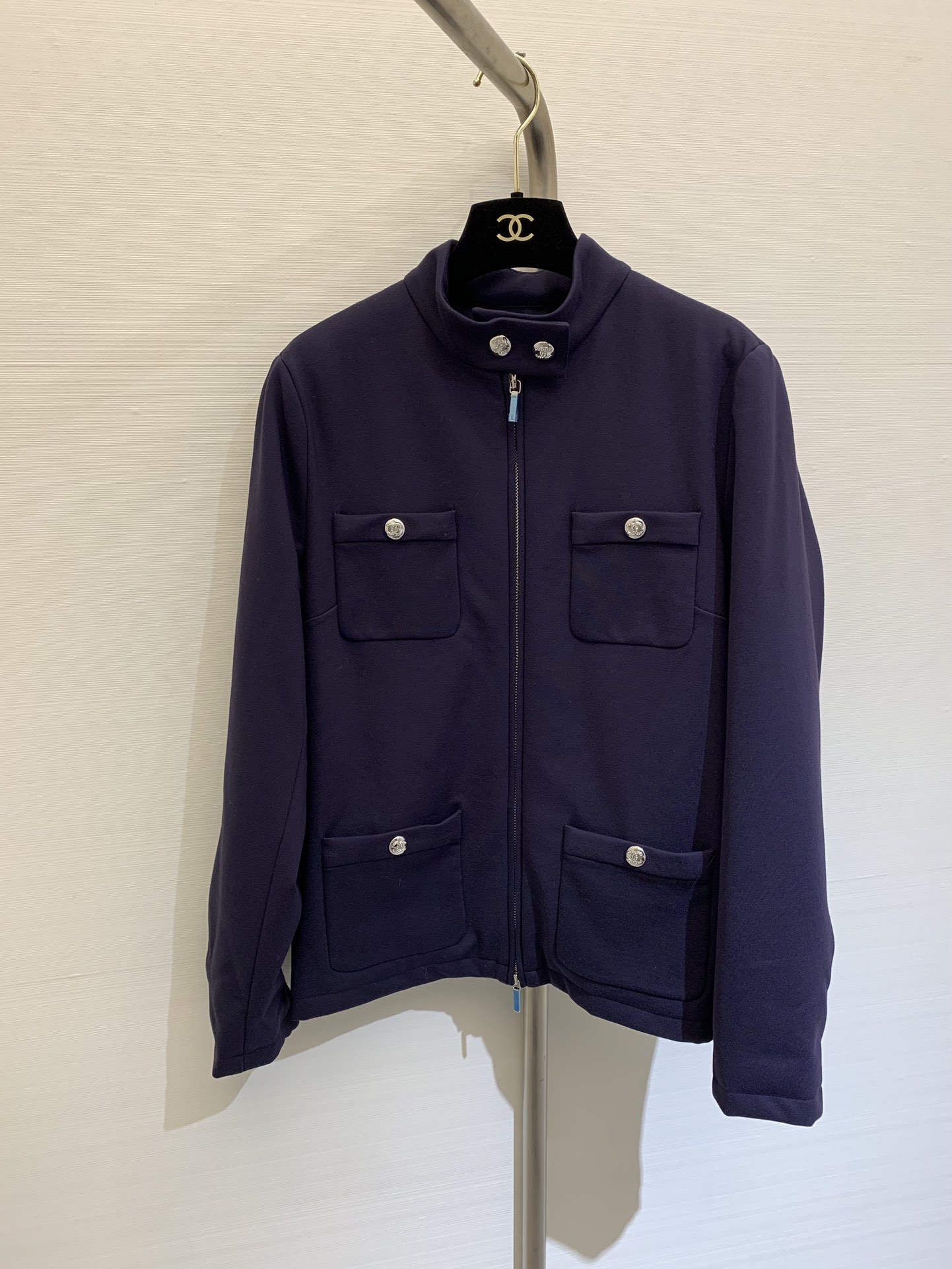 シャネル ジャケットＮ級品 アウター トップス ハイネック 秋冬服 厚い 暖かい ブルー