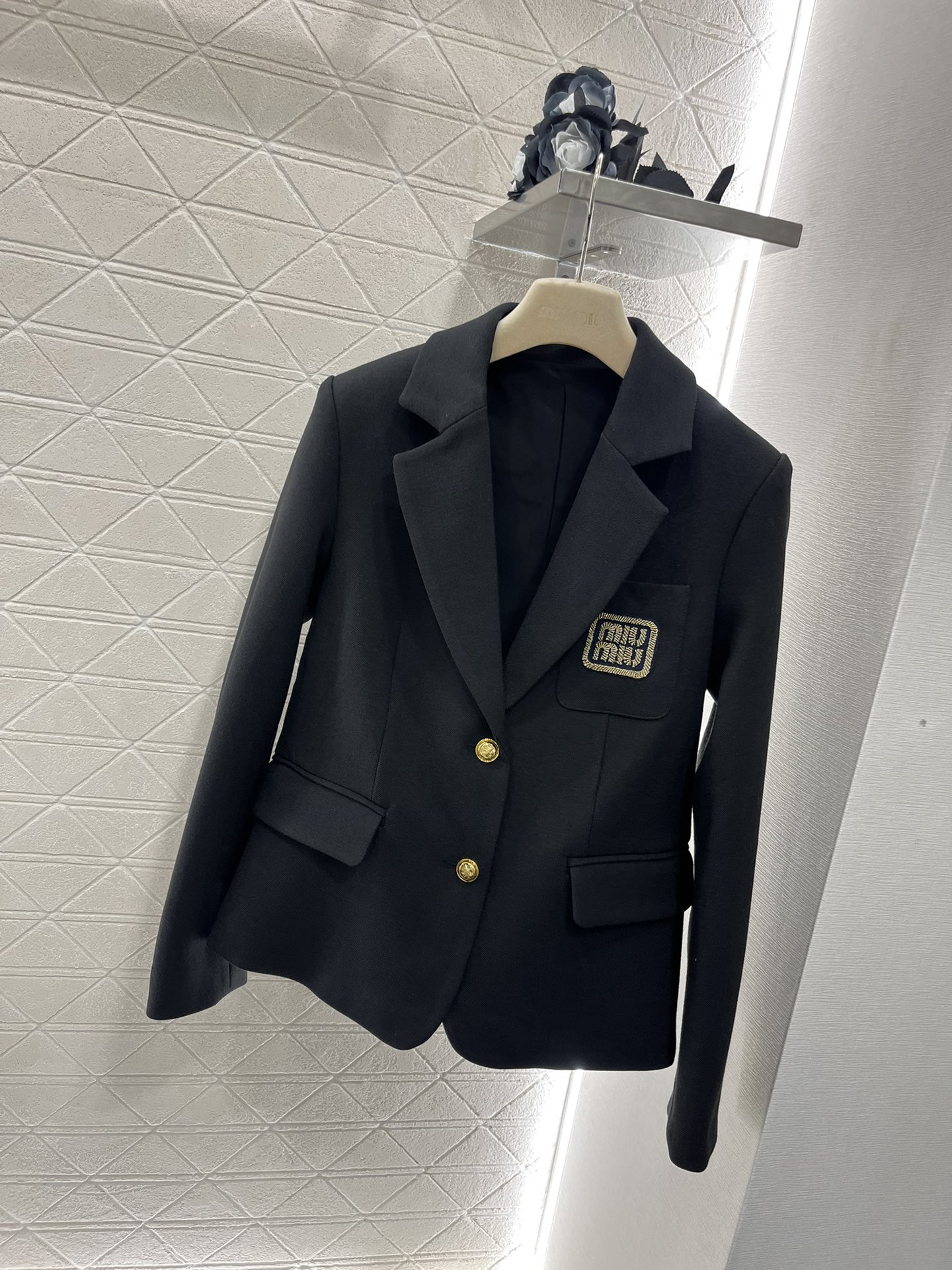 人気品 みゅう 洋服Ｎ級品 トップス アウター スーツ 2点セット 高品質 ビジネス 通勤 ブラック