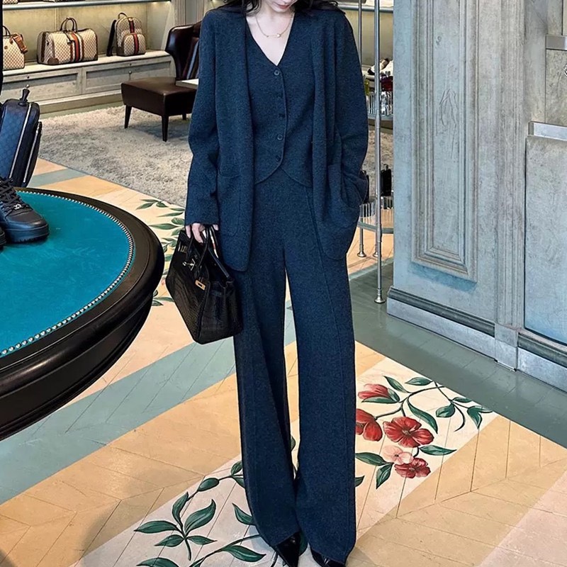 YSL サンローラン モロッコスーパーコピー 優雅 ゆったり 三点セット 暖かい グレイ