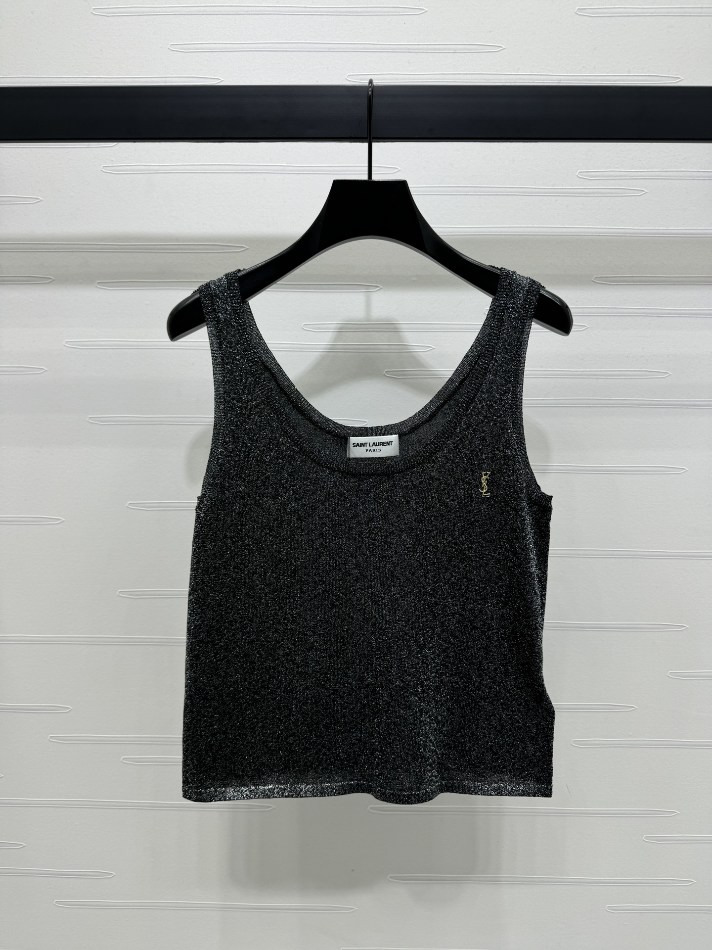 YSL サン ローラン t シャツ メンズスーパーコピー 無袖 トップス シンプル 女性 純綿 柔軟 ブラック