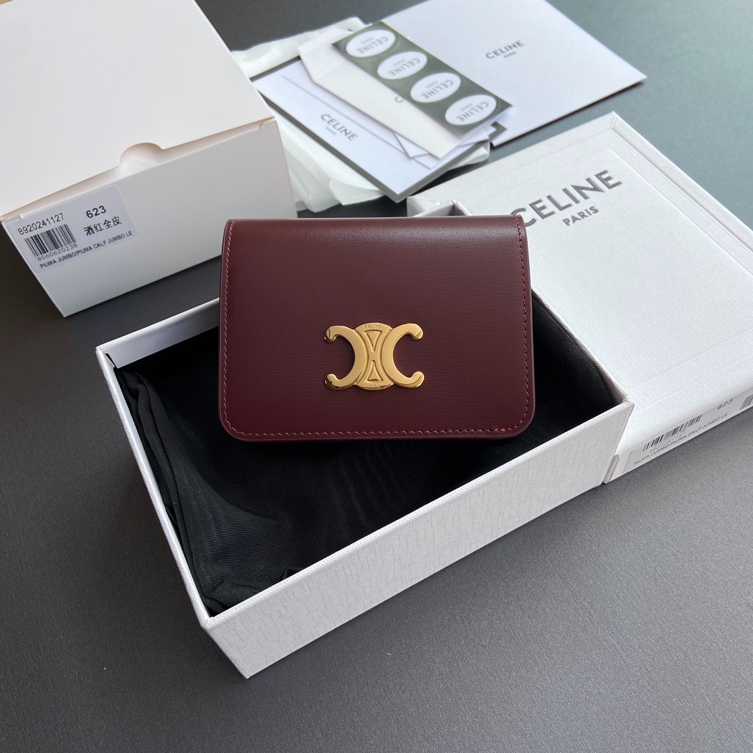 セリーヌ コンパクトウォレット トリオンフ スーパーコピー n級品 レッド