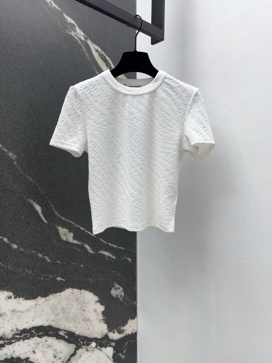ロゴジャカード ショートスリーブtシャツ アレキサンダーワング Tシャツ コピー ホワイト