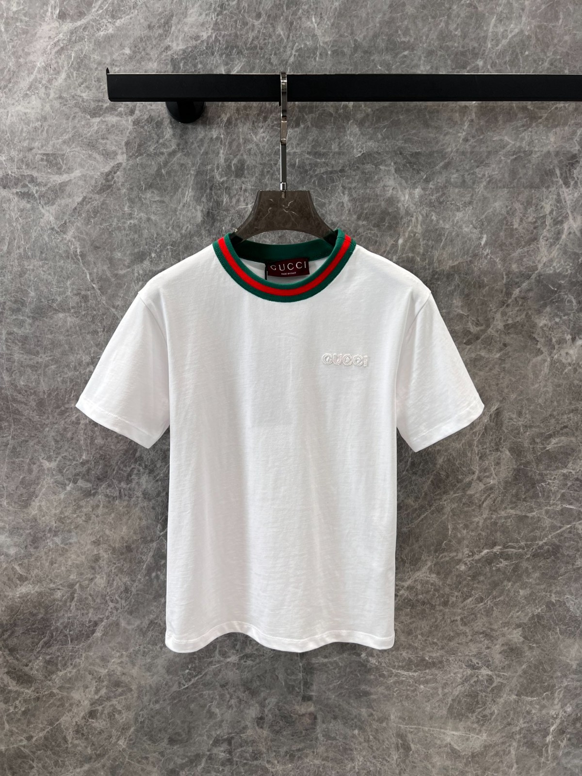 ウェブストライプ コットン 半袖Tシャツ グッチ Tシャツ コピー クルーネック