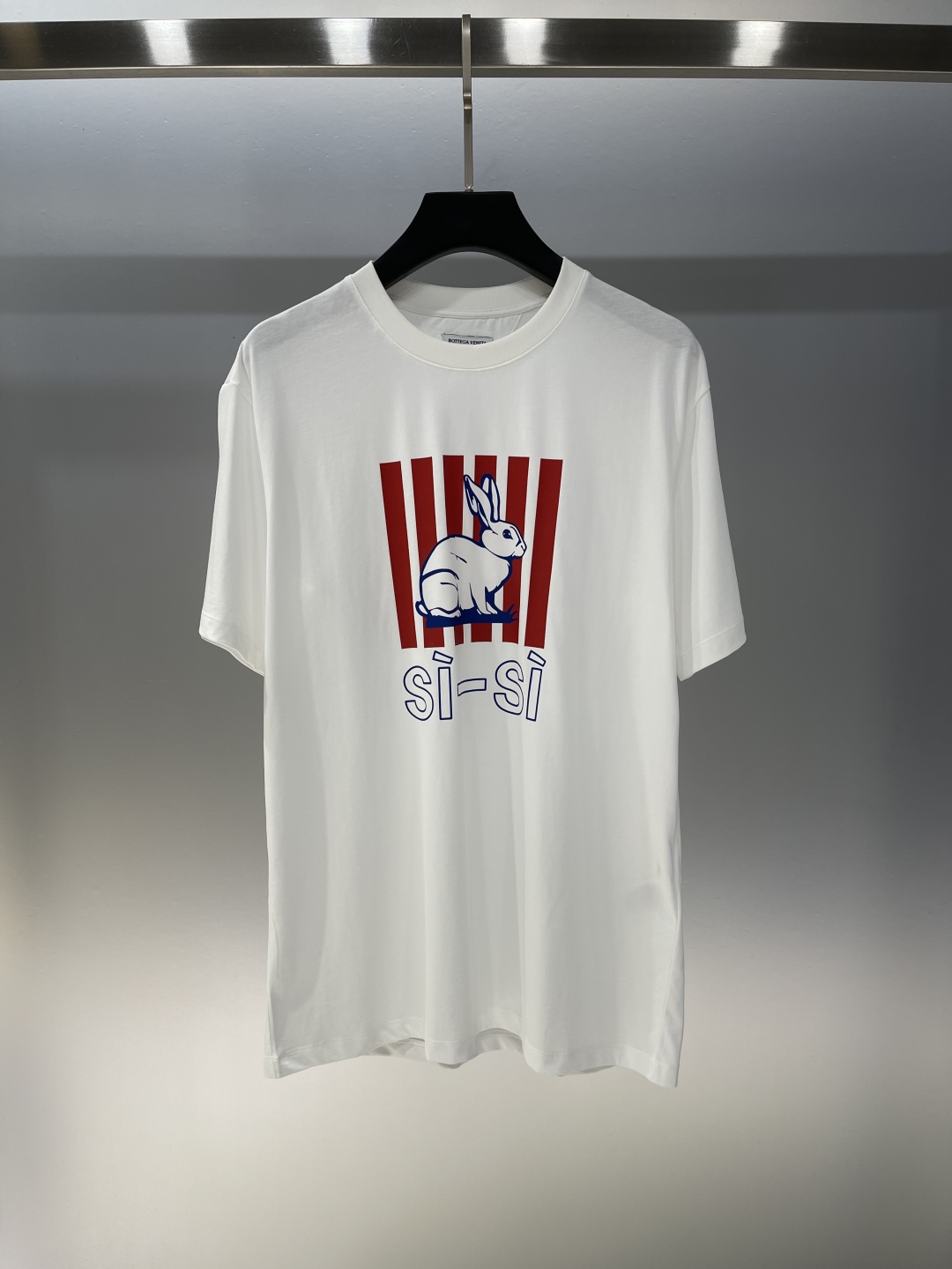 ユニセックス クラッシュド プリント 半袖Tシャツ ボッテガ・ヴェネタ Tシャツ コピー ホワイト