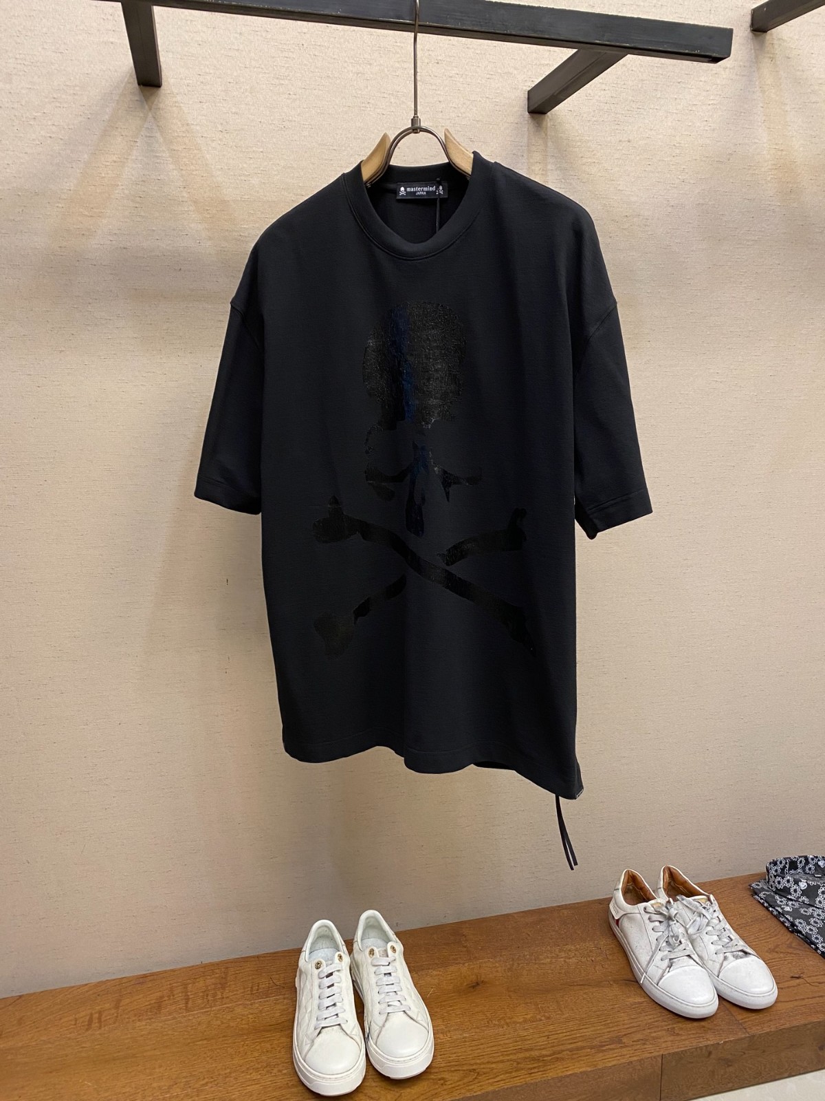 ユニセックス オーバーサイズ 半袖Tシャツ マスターマインド・ジャパン Tシャツ コピー ブラック