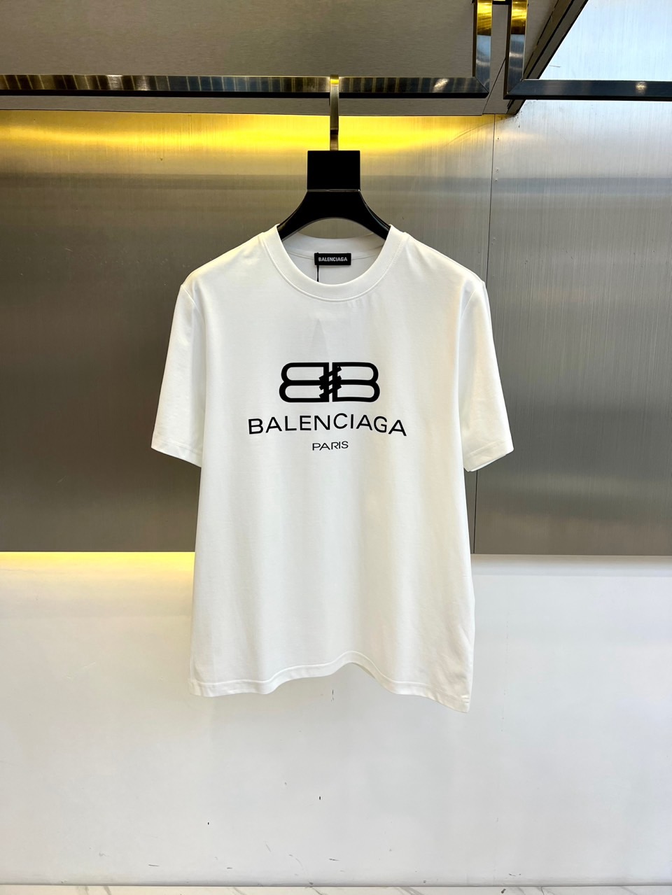 カジュアル ロゴプリント 半袖Tシャツ バレンシアガ Tシャツ コピー コットン ホワイト