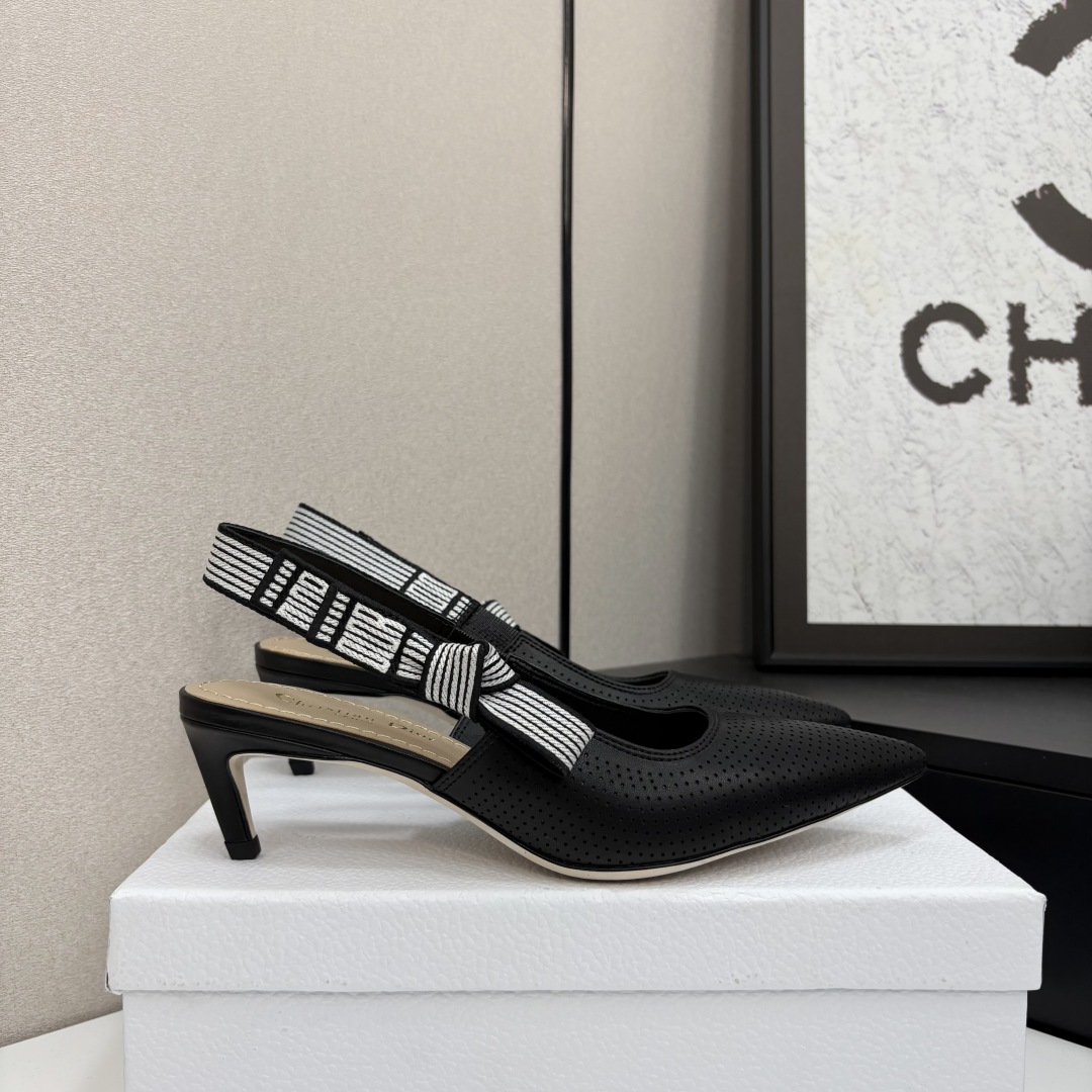 人気 新作 Dior Toujours スリングバックパンプス スーパーコピー ブラック