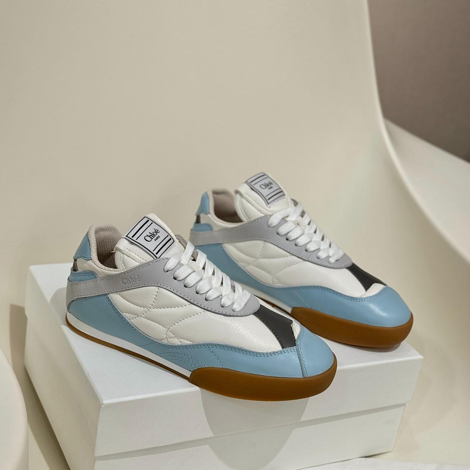 人気 おしゃれ CHLOÉ KICK スニーカー スーパーコピー レザー＆スエード