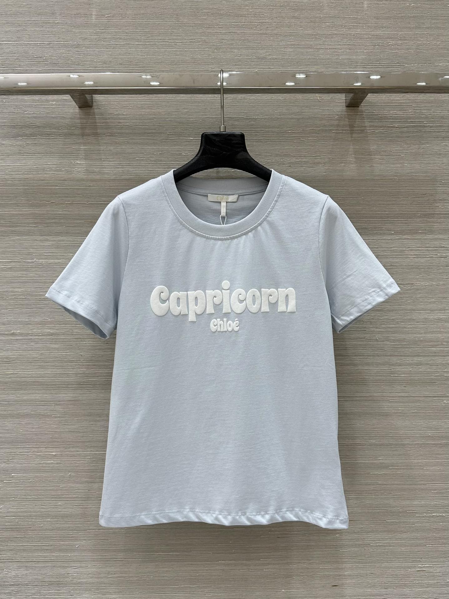 コットンジャージー CAPRICORNTシャツ クロエ Tシャツ スーパーコピー ブルー