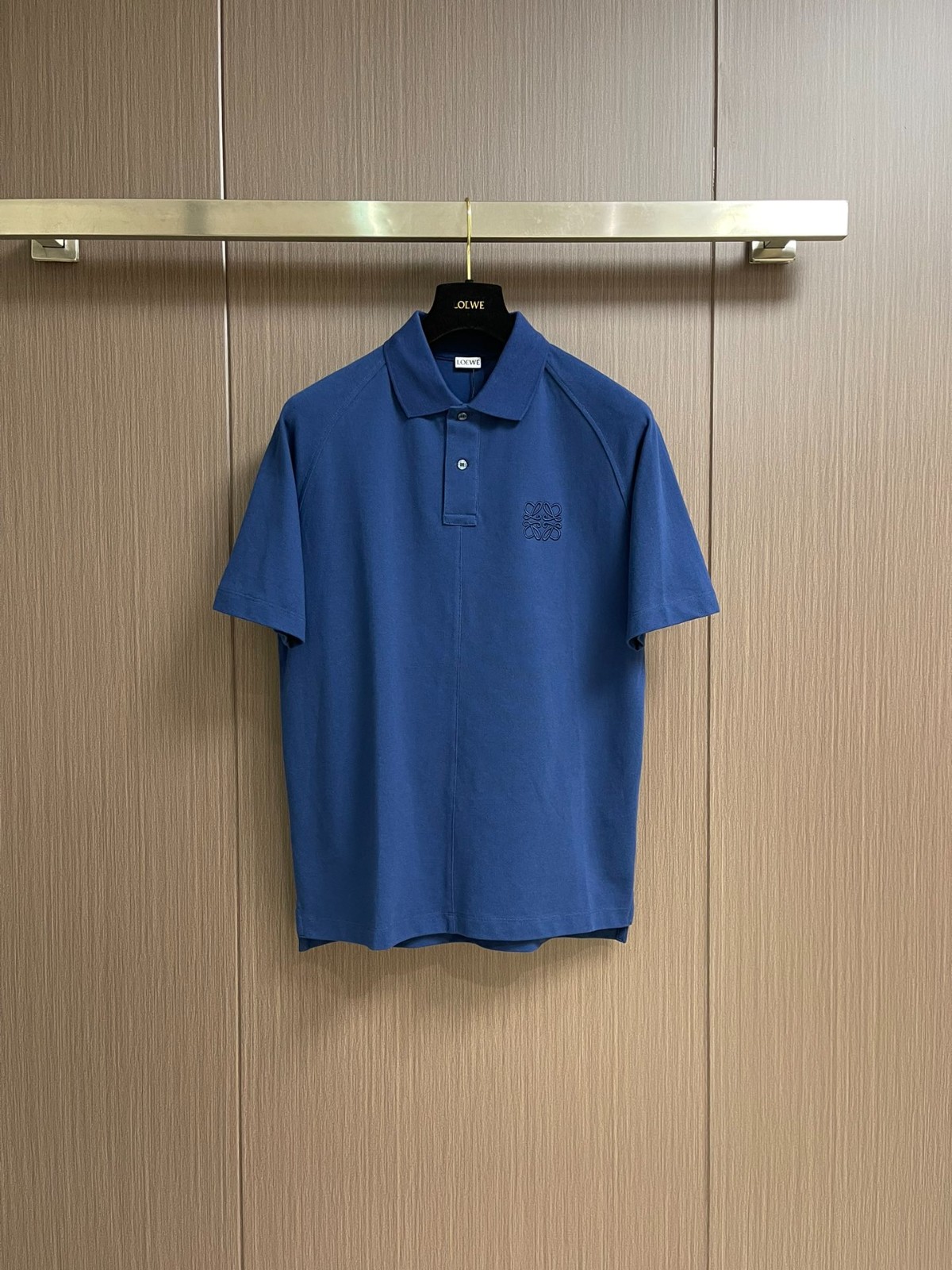シンプル 合わせやすい コットン ポロシャツ ロエベ Tシャツ コピー 半袖 ブルー