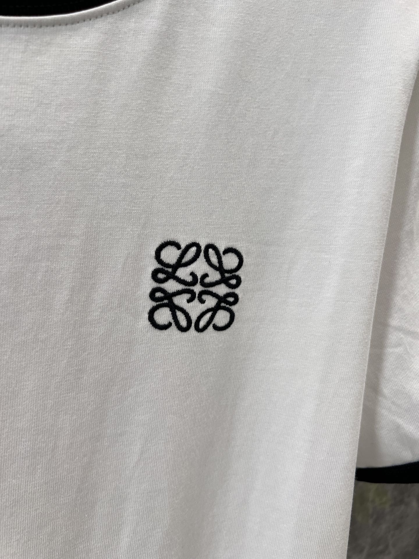 カジュアル 定番 配色 ロゴ刺繍 半袖Tシャツ ロエベ Tシャツ カジュアル 定番 配色 ロゴ刺繍 半袖Tシャツ ロエベ Tシャツ