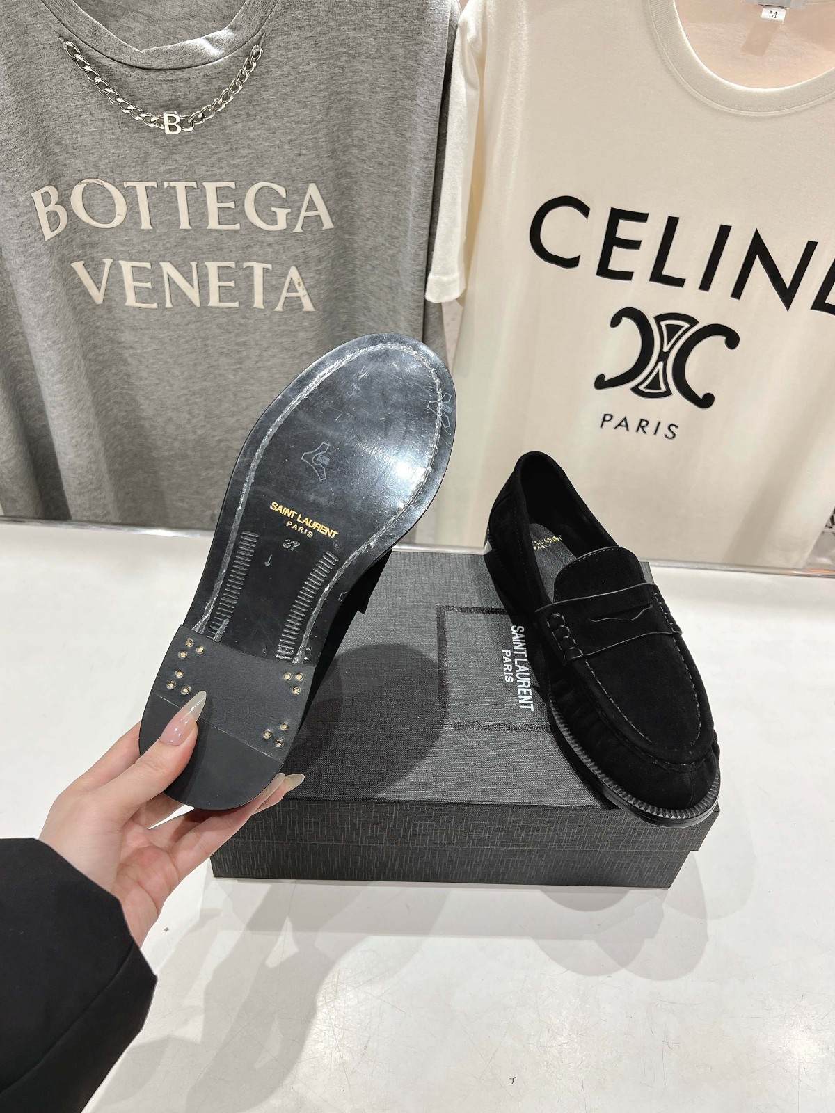 イヴサンローラン　YSL YVES SAINT LAURENT 靴　ローファー YSL イヴ・サンローラン ローラン ローファー スーパーコピー
