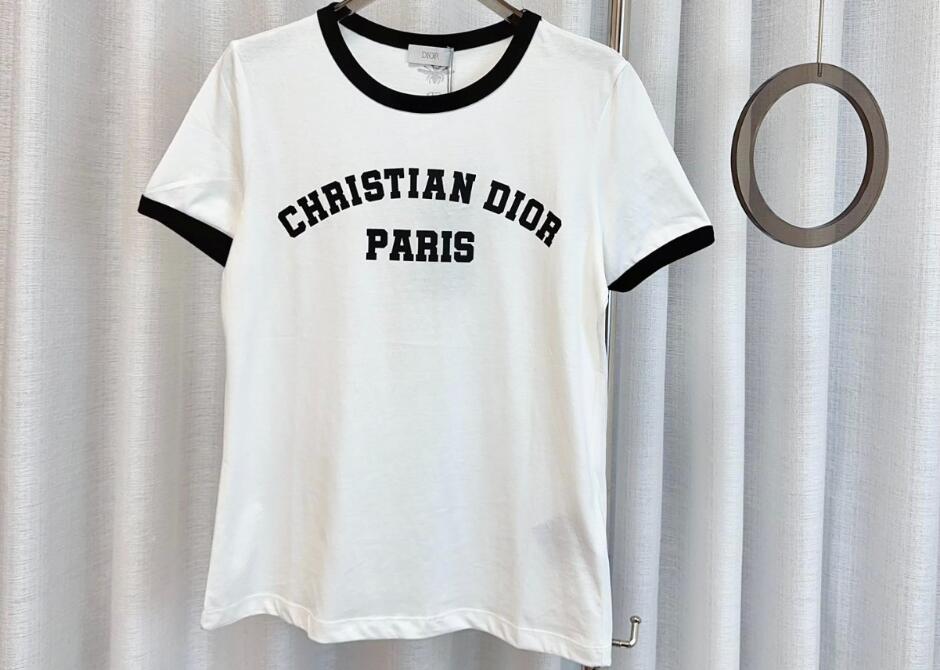 カジュアル ロゴ コットンTシャツ クリスチャン・ディオール Tシャツ コピー レディース
