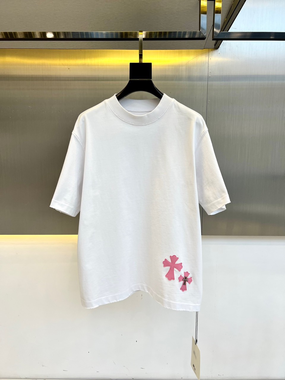 シンプル クロスパッチ クロムハーツ Tシャツ コピー コットンジャージ ホワイト