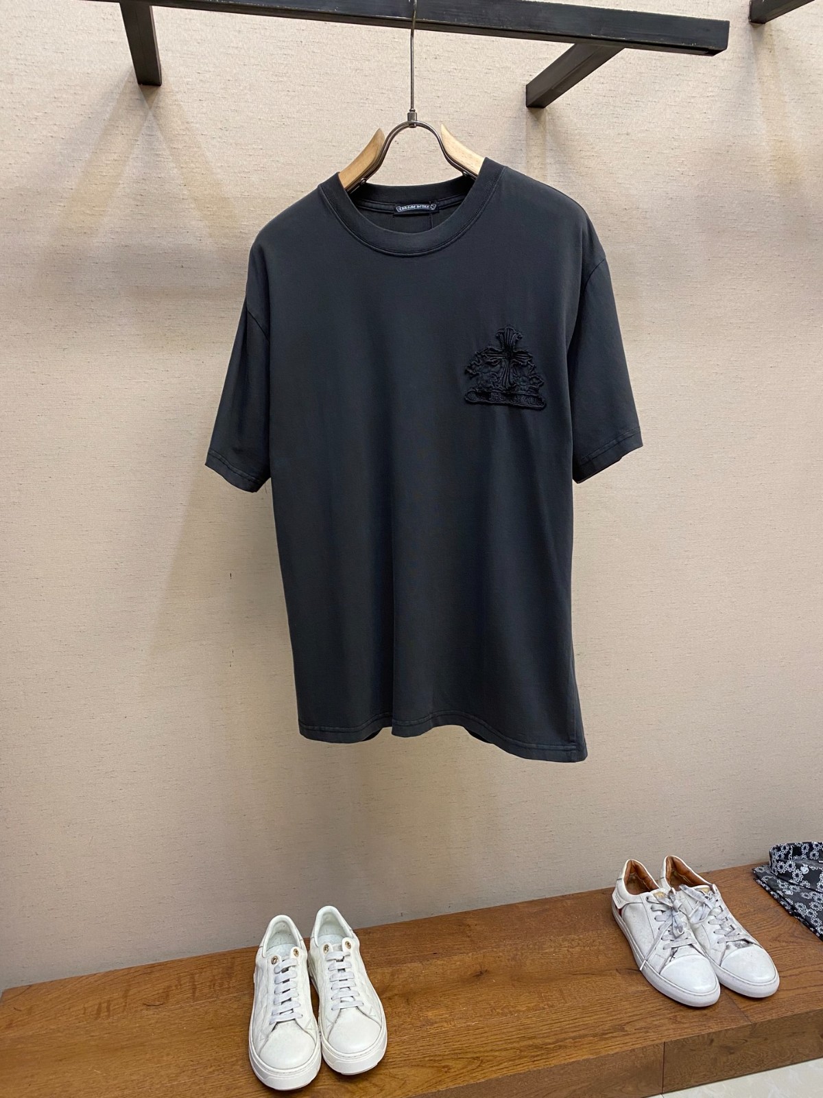 ユニセックス ストリート 半袖Tシャツ クロムハーツ Tシャツ コピー クルーネック