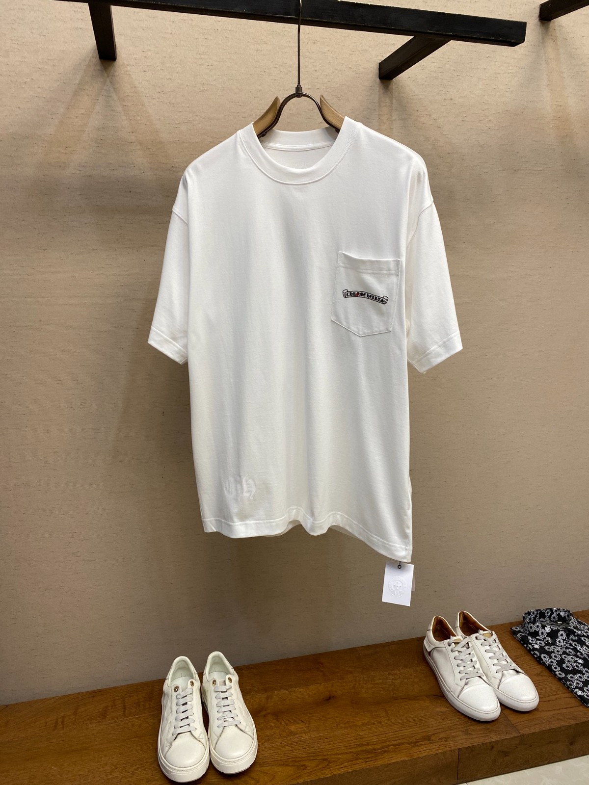 クロムハーツ Tシャツ コピー クルーネック ユニセックス ストリート 半袖Tシャツ ホワイト