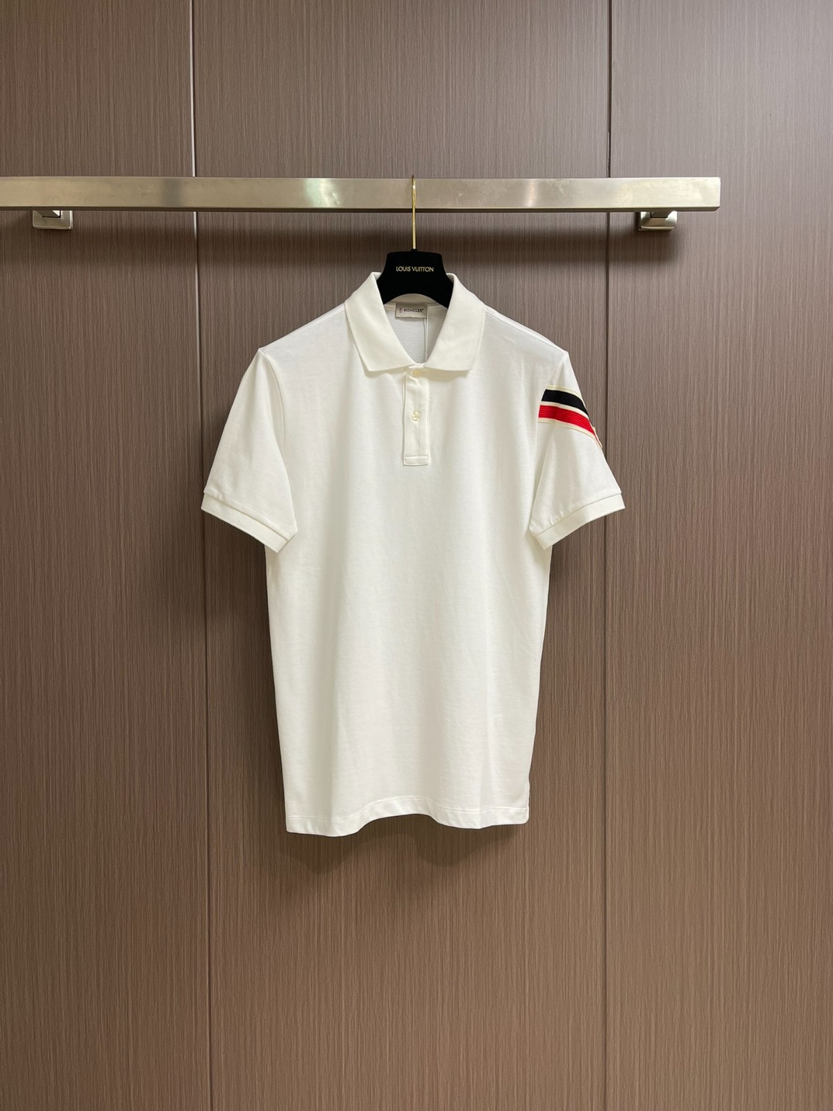 カジュアル モンクレール Tシャツ スーパーコピー コットンピケ 半袖ポロシャツ ホワイト