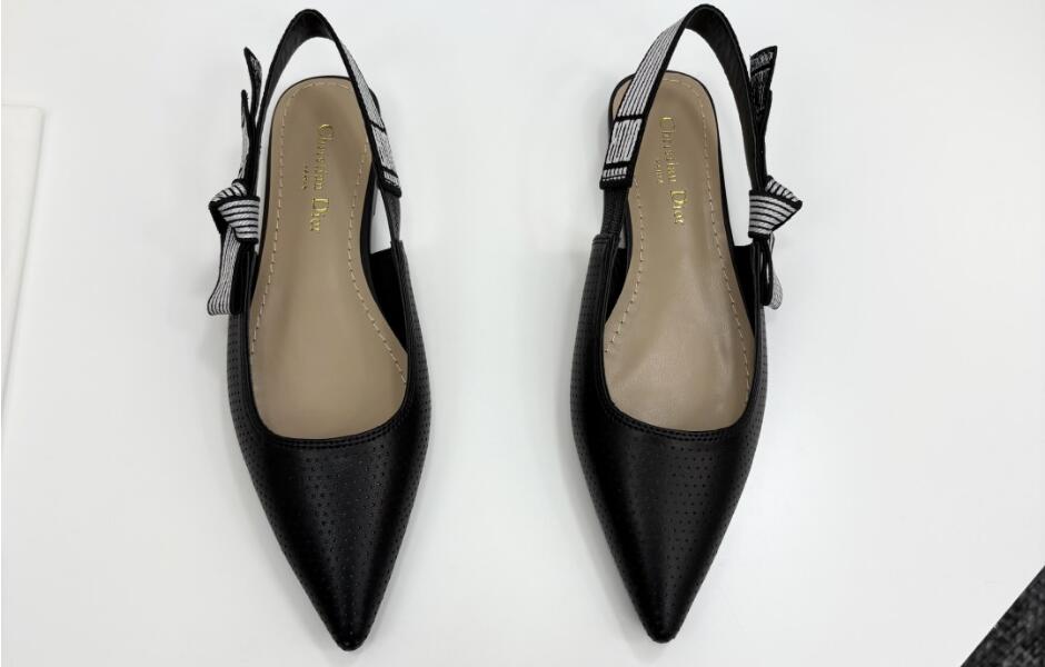 人気 新作 Dior Toujours スリングバックフラット スーパーコピー ブラック