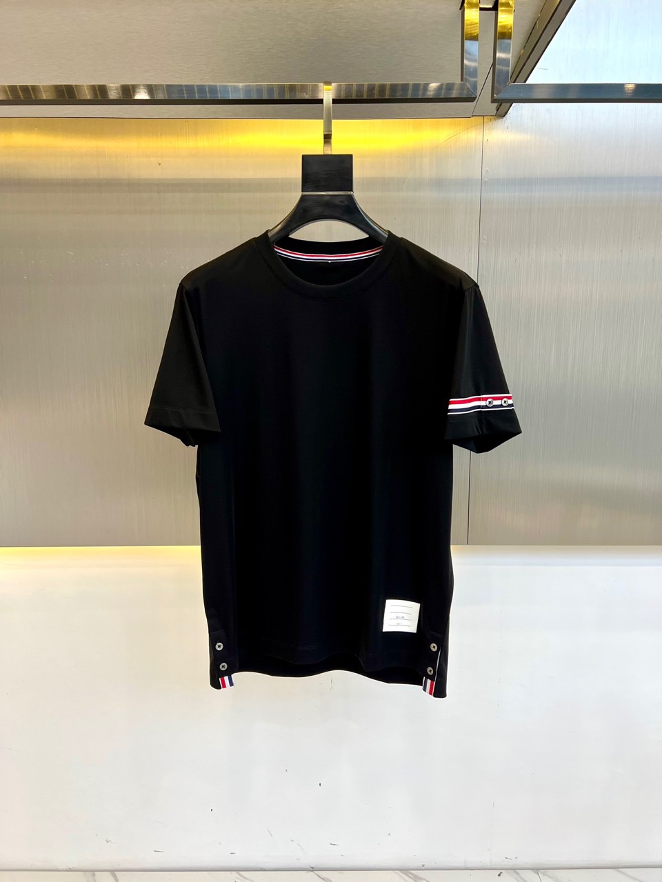 人気 シンプル ピマコットン トムブラウン Tシャツ スーパーコピー ブラック