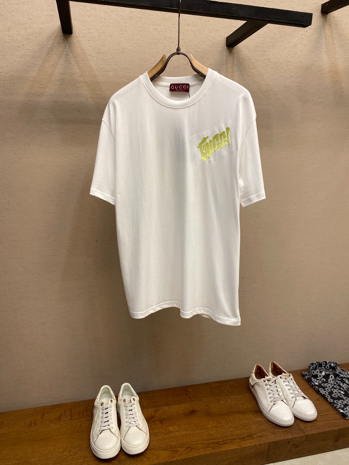 カジュアル おしゃれ ロゴ入り コットン 半袖Tシャツ グッチ Tシャツ 偽物 ホワイト