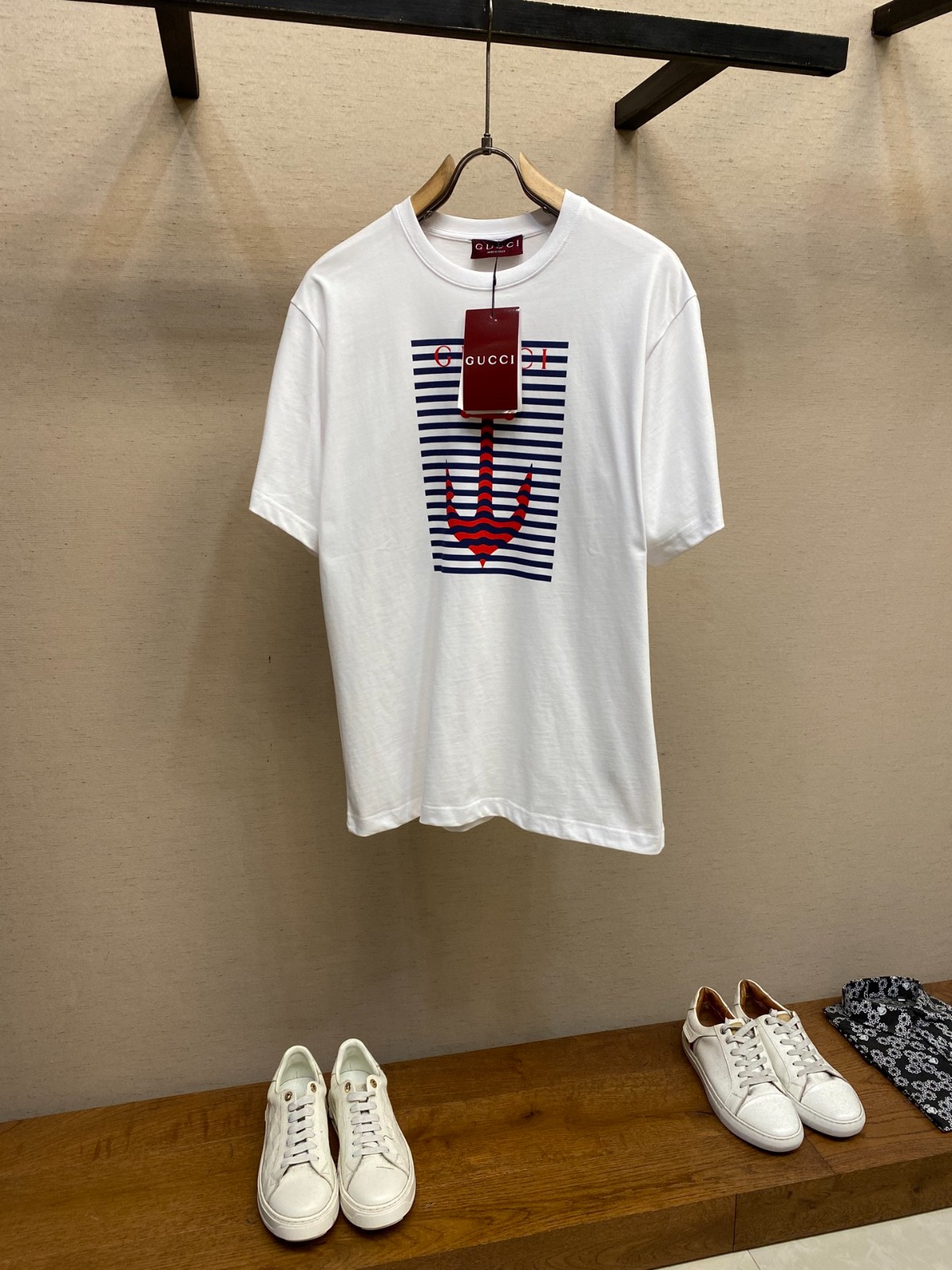 人気 カジュアル グッチ Tシャツ コピー コットンジャージー プリント 半袖Tシャツ