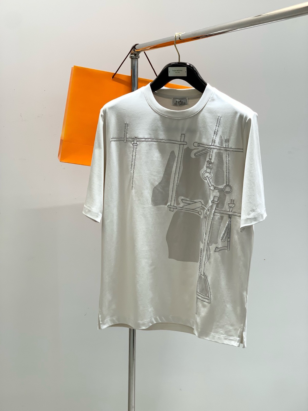 おしゃれ カジュアル エルメス Tシャツ コピー コットン 半袖Tシャツ ベージュ