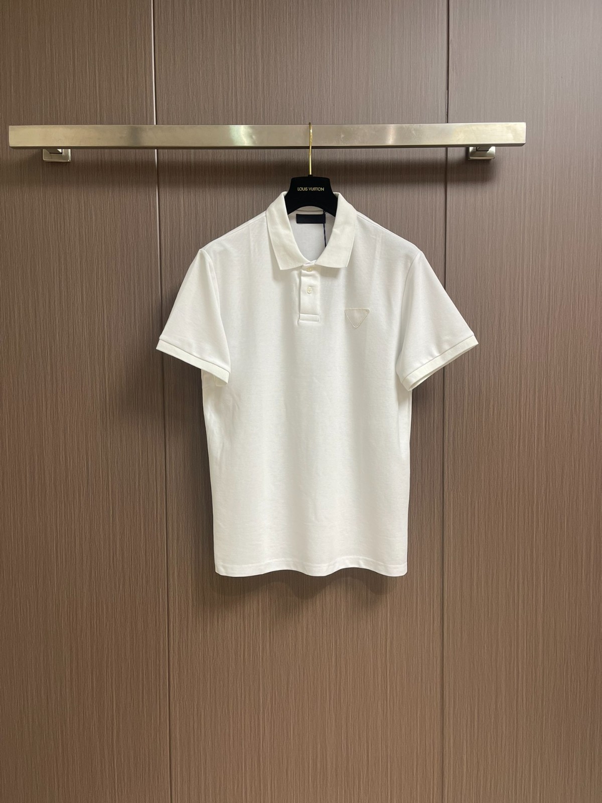 洗練された シンプル プラダ Tシャツ コピー コットンピケ ポロシャツ ホワイト