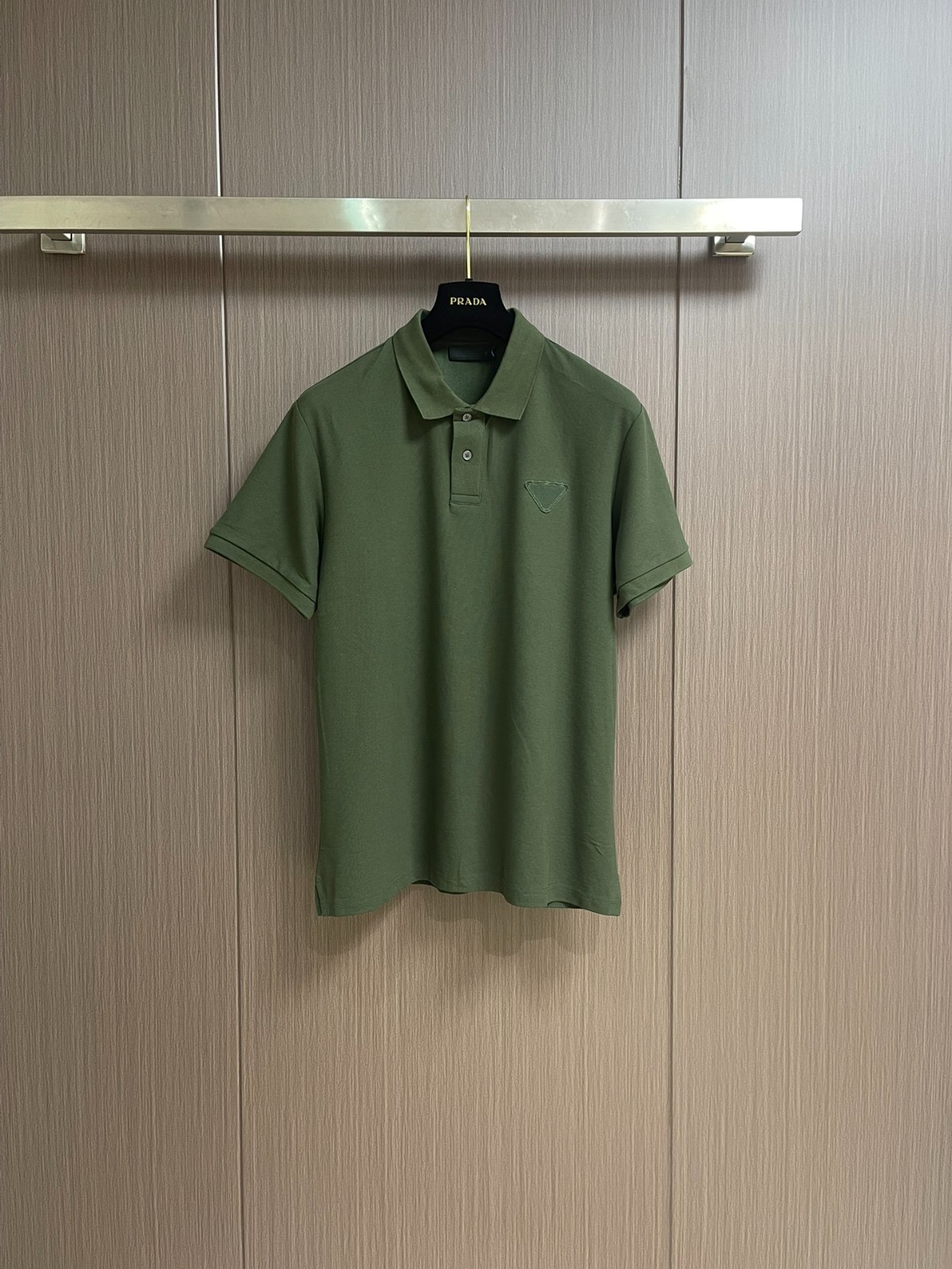 洗練された シンプル プラダ Tシャツ コピー コットンピケ ポロシャツ グリーン