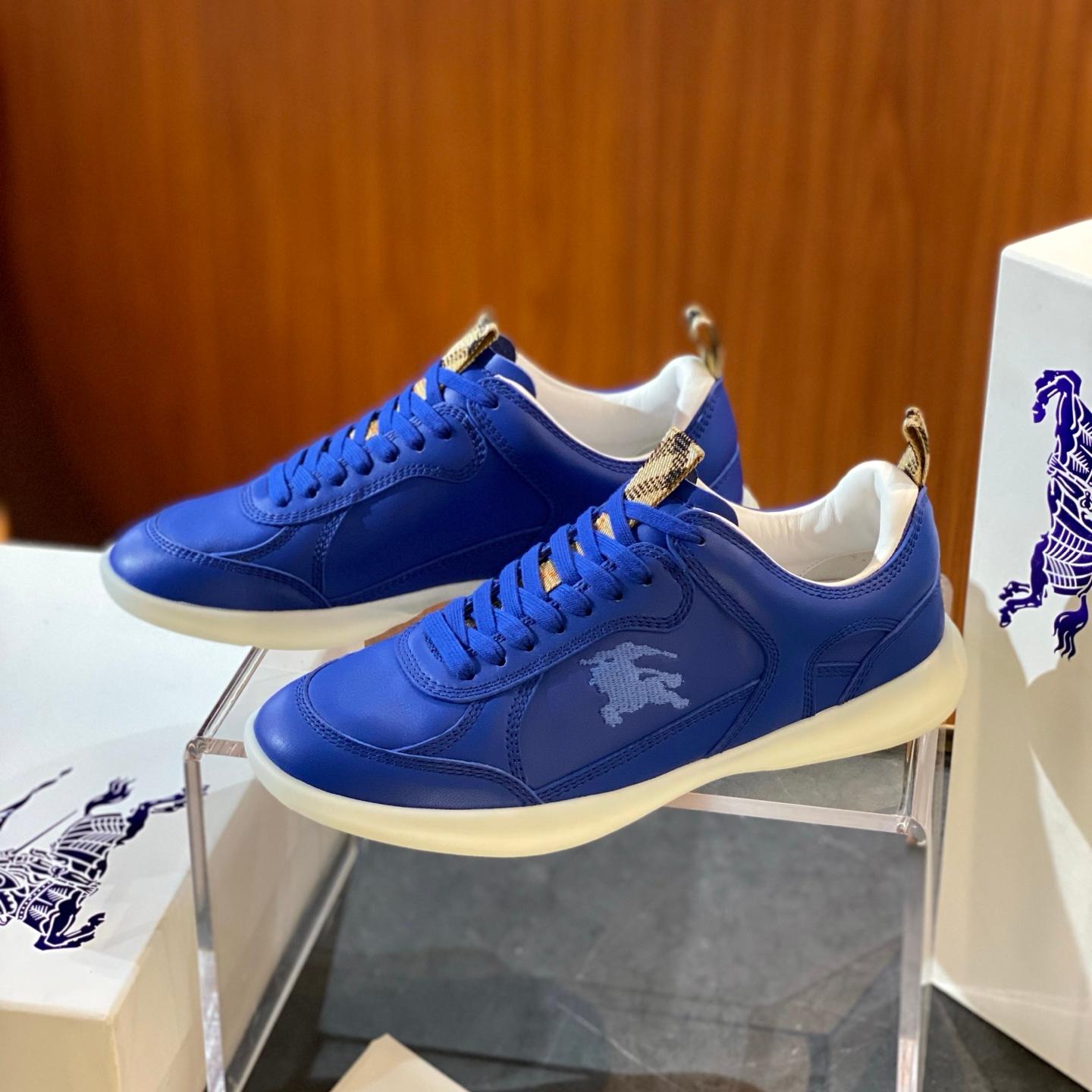 	 新作 レザー マトリックススニーカー バーバリー スニーカー コピー ブルー