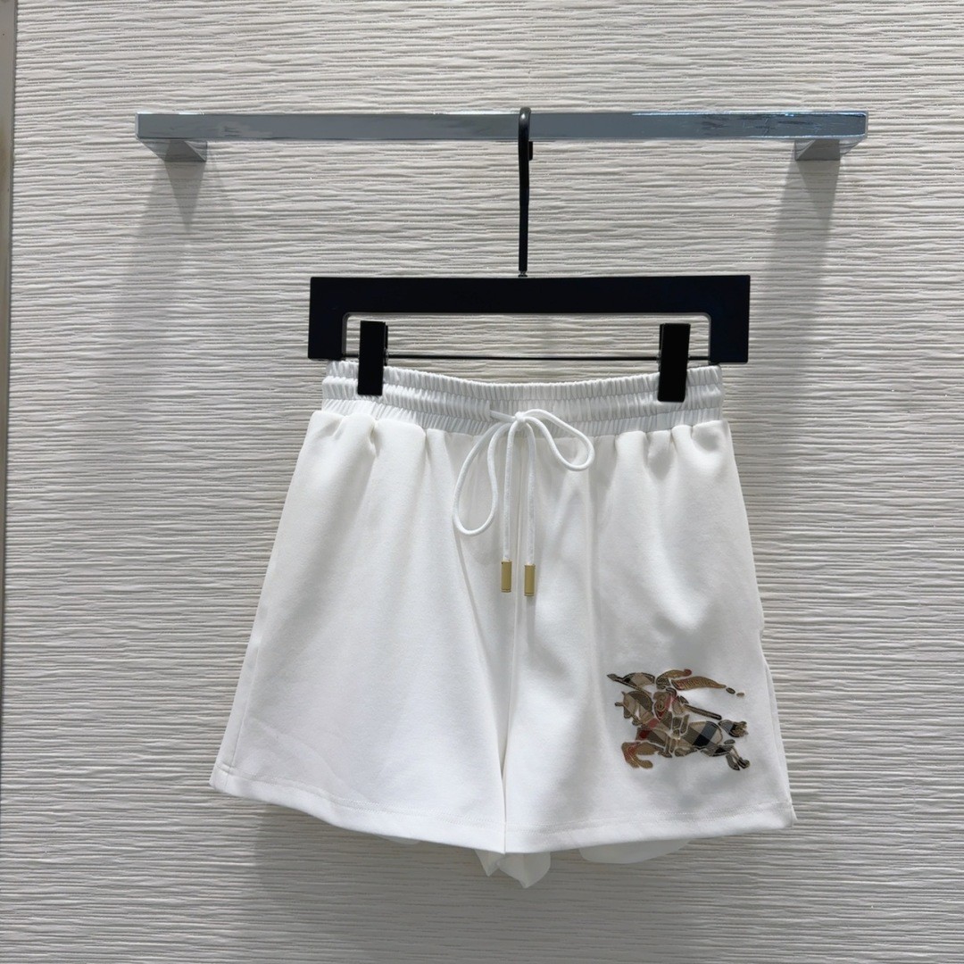春夏 カジュアル コットンショーツ バーバリー パンツ コピー ショートパンツ ホワイト