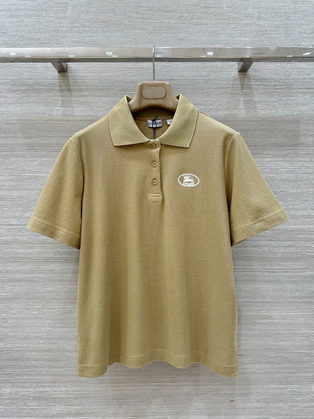 洗練された コットン ポロシャツ バーバリー Tシャツ コピー 半袖 カーキ