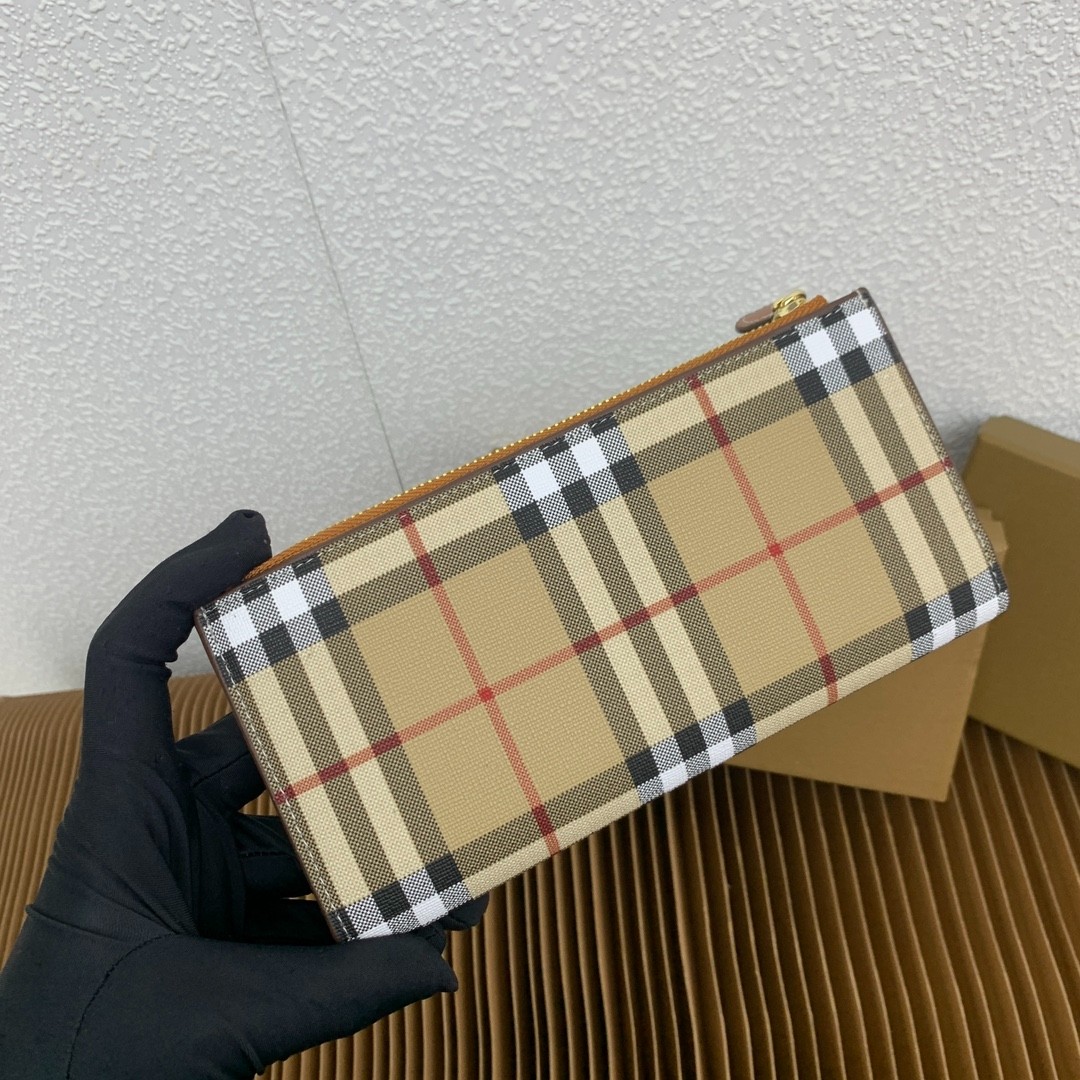 ラージ チェック バイフォールドウォレット バーバリー 財布 コピー ブラウン