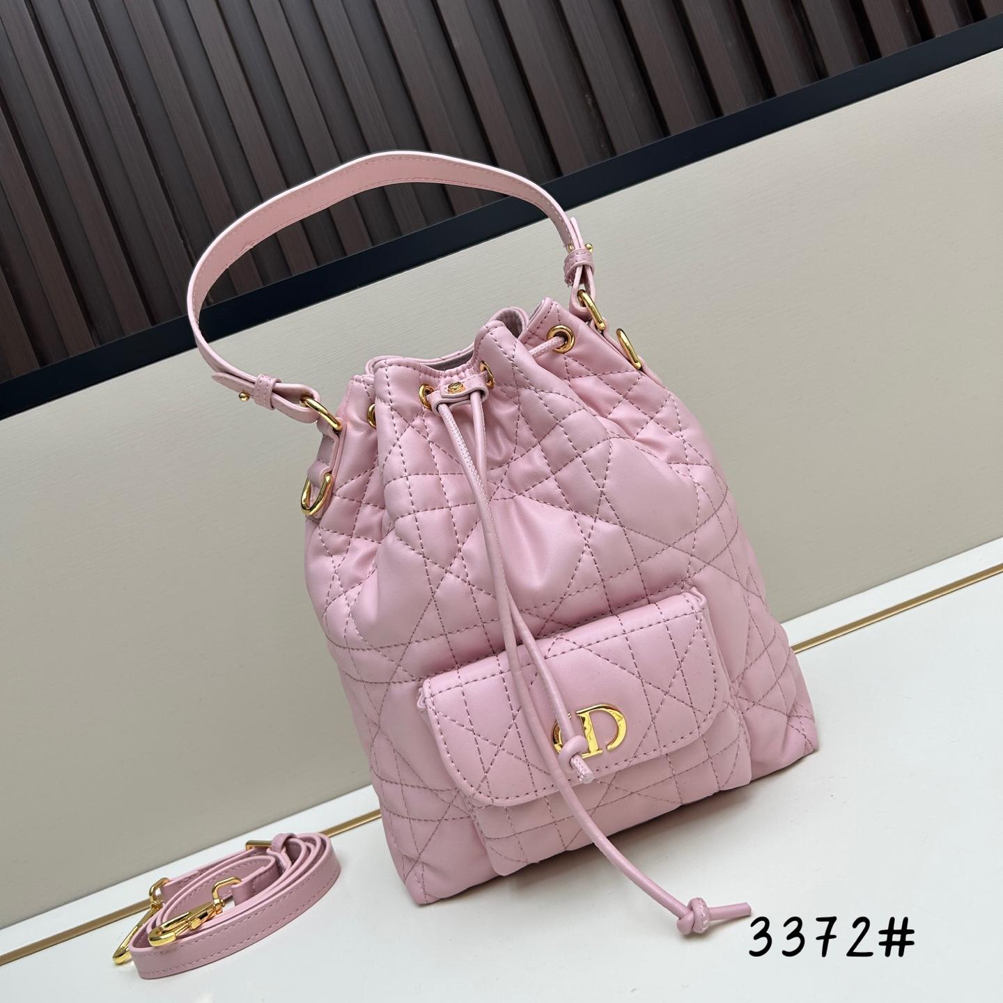Dior Caro バケットバッグ スモール クリスチャン・ディオール バッグ コピー ピンク