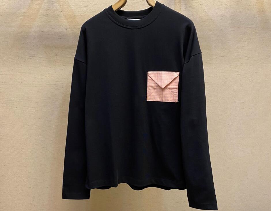 コットンジャージー オーバーサイズ 長袖Tシャツ ボッテガ・ヴェネタ Tシャツ コピー ブラック