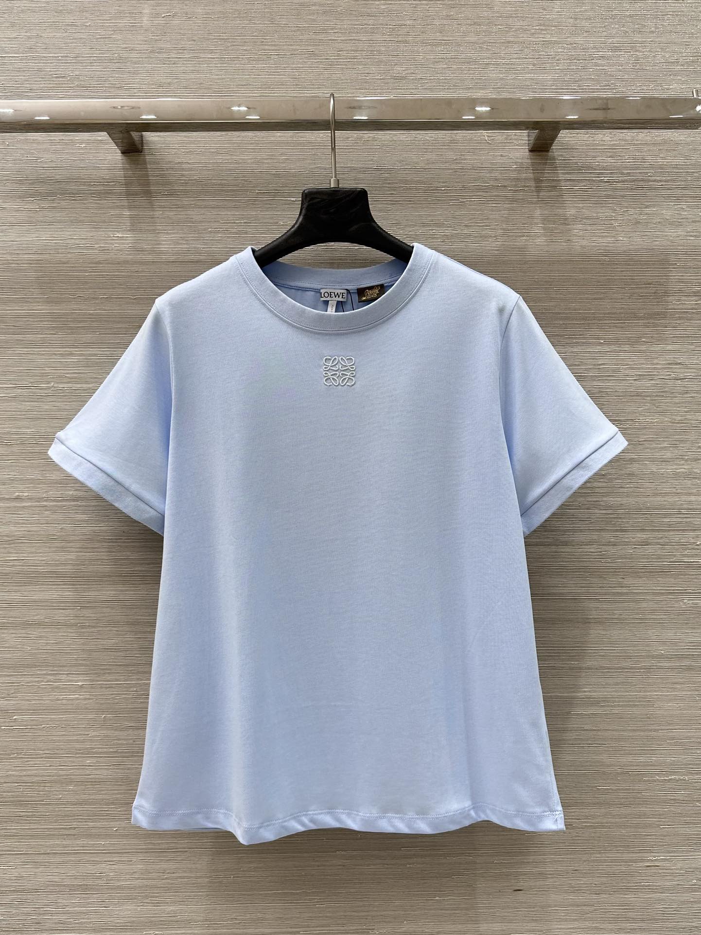カジュアル 合わせやすい レース Tシャツ ロエベ Tシャツ コピー ライトブルー