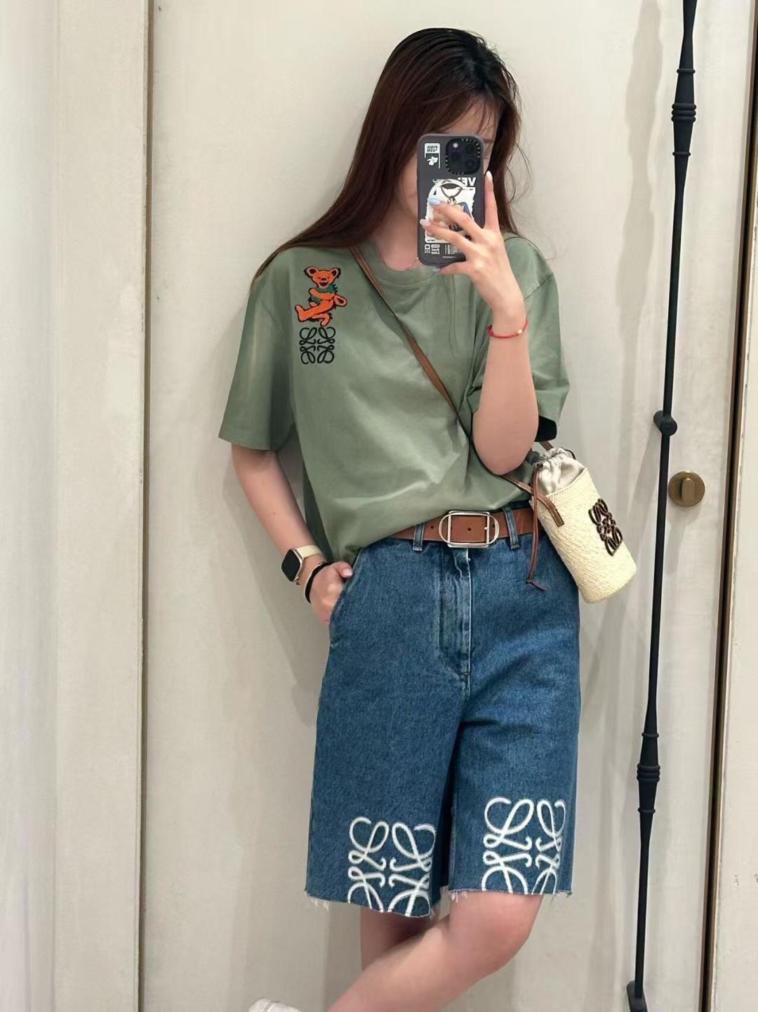 リラックスフィット コットンTシャツ ロエベ Tシャツ コピー ユニセックス