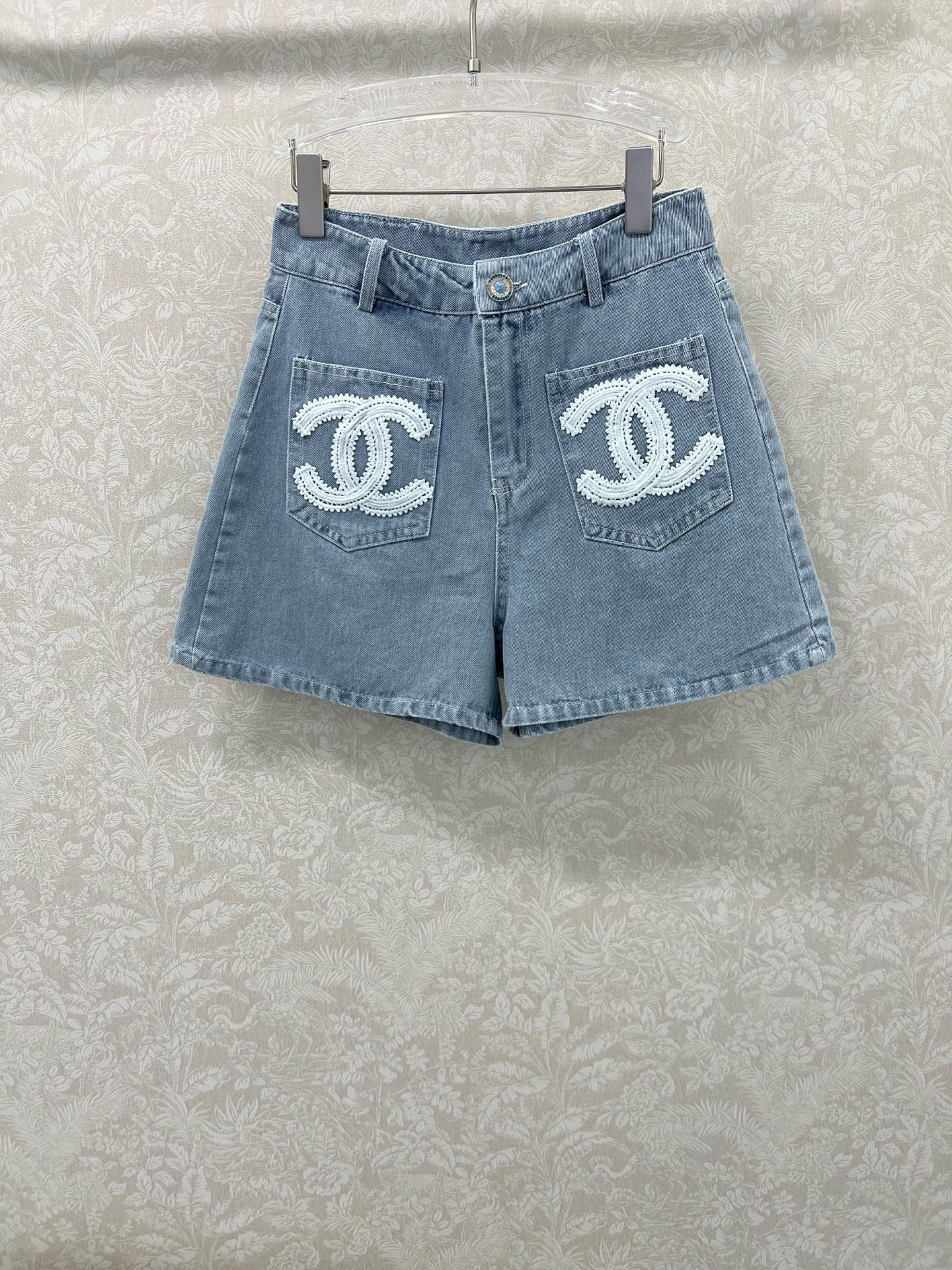 おしゃれ CCロゴ ショート デニムパンツ シャネル パンツ コピー レディース