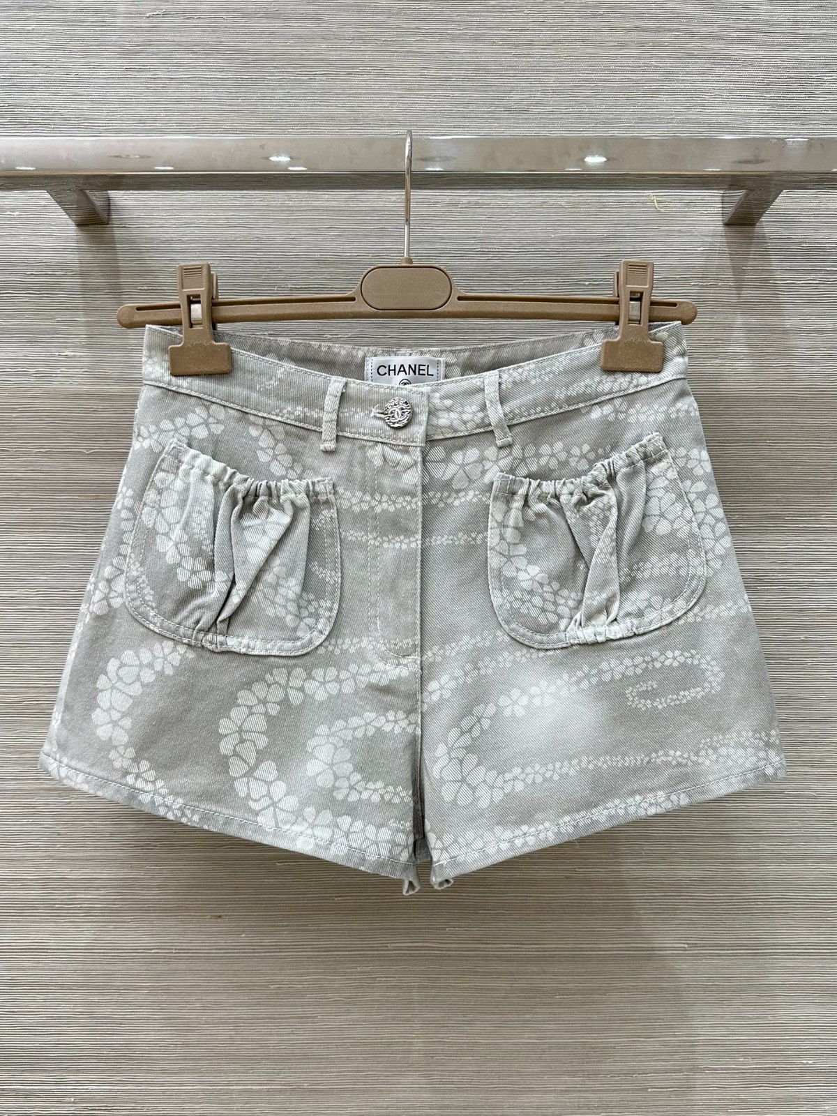 ココビーチ デニム ショートパンツ シャネル パンツ コピー グレー.jpg