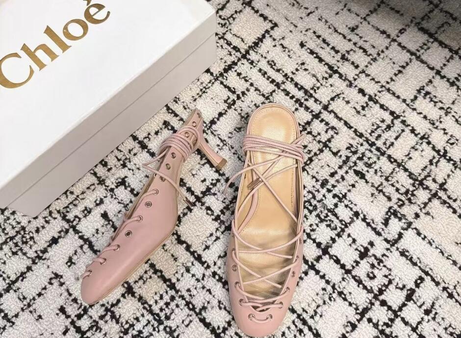 注目される 大人気 CHLOÉ GHILLIESパンプス スーパーコピー ピンク