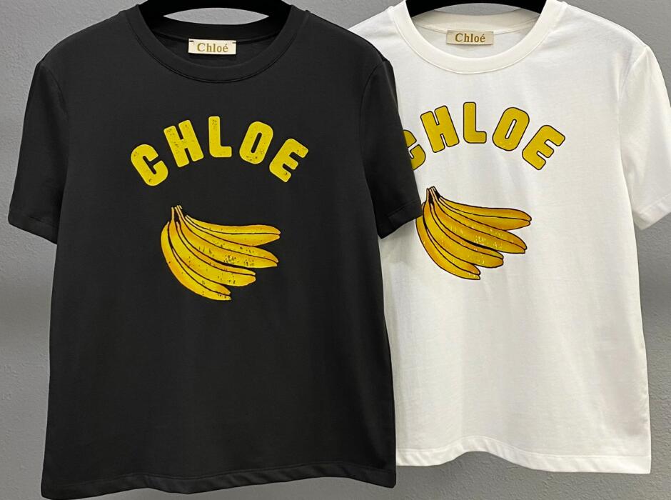 クロエ Tシャツ スーパーコピー シンプル ロゴ入り 半袖Tシャツ クルーネック