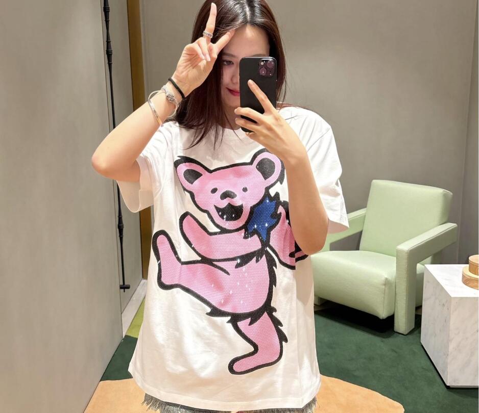 ユニセックス 可愛い おしゃれ 半袖Tシャツ ロエベ Tシャツ コピー コットン