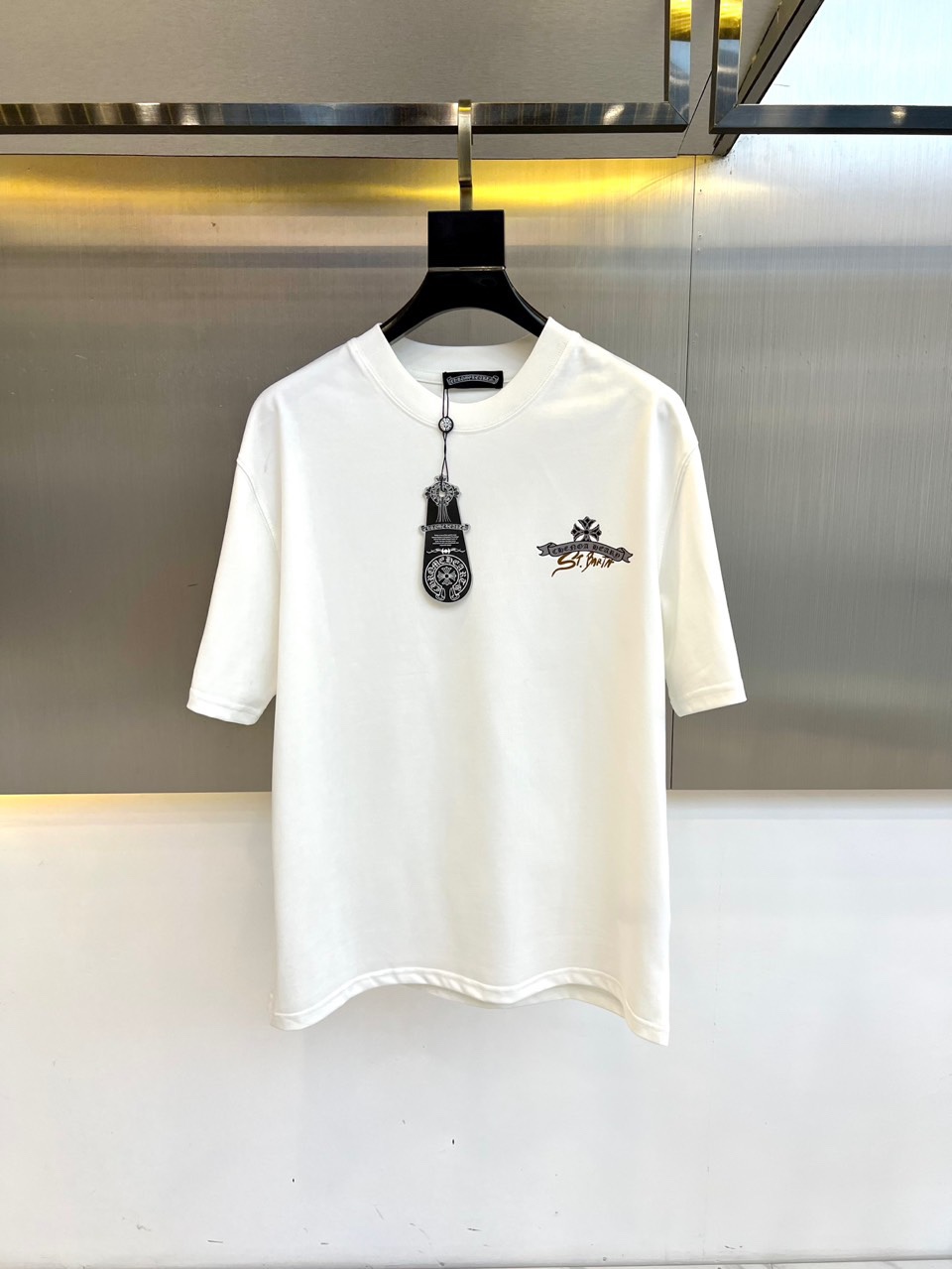 カジュアル プリント クロムハーツ Tシャツ 偽物 コットン ホワイト