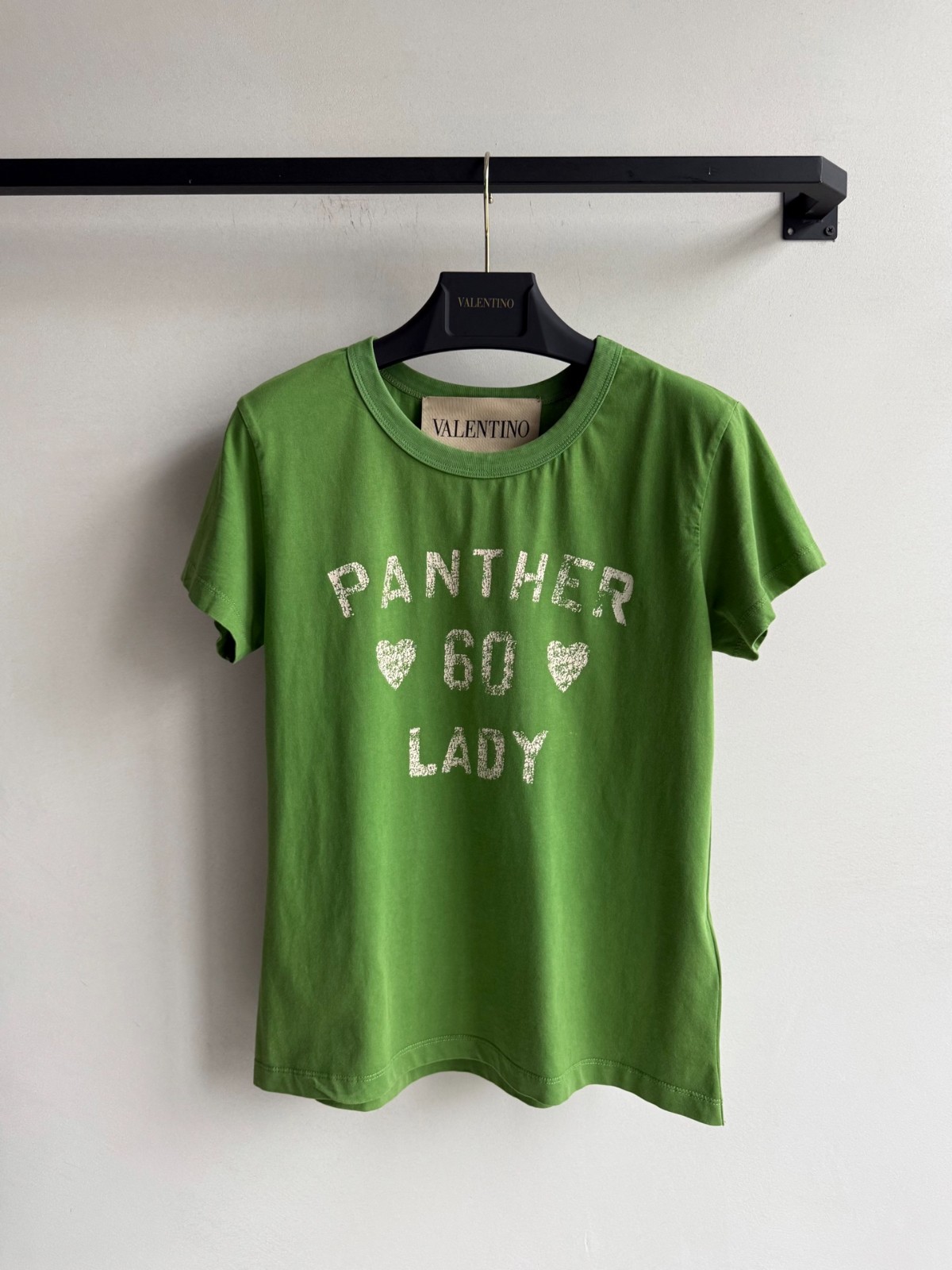VALENTINO 売れ筋商品|||ヴァレンティノ Tシャツ トップス レディース Tops Green お洒落 プリントコットンTシャツ ヴァレンティノ Tシャツ コピー