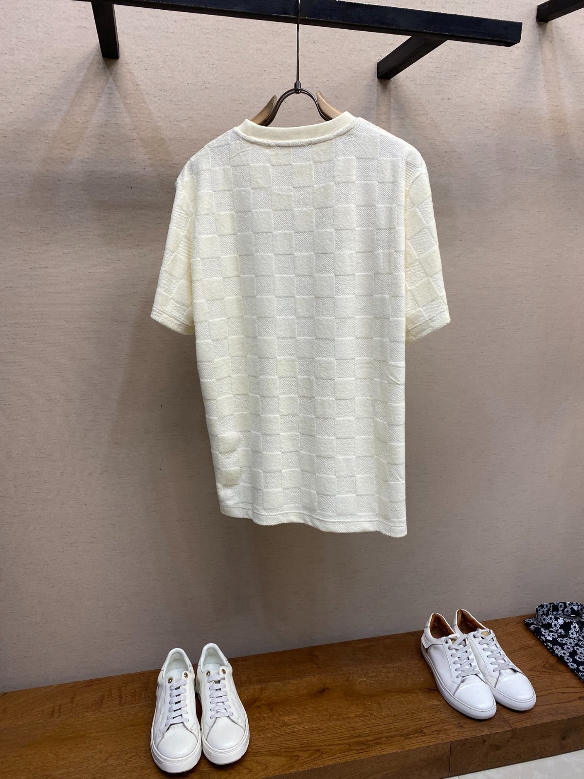 ★お洒落★【LOUIS VUITTON】ダミエ フレンチテリーTシャツ ダミエ フレンチテリーTシャツ ルイ・ヴィトン Tシャツ スーパー