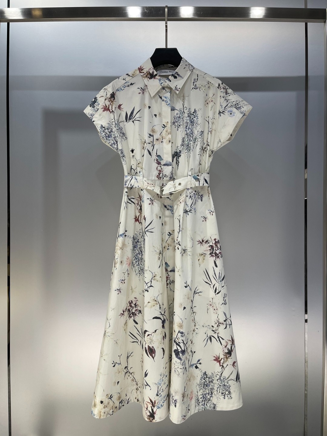 ベルト付き ミディ シャツドレス クリスチャン・ディオール ワンピース